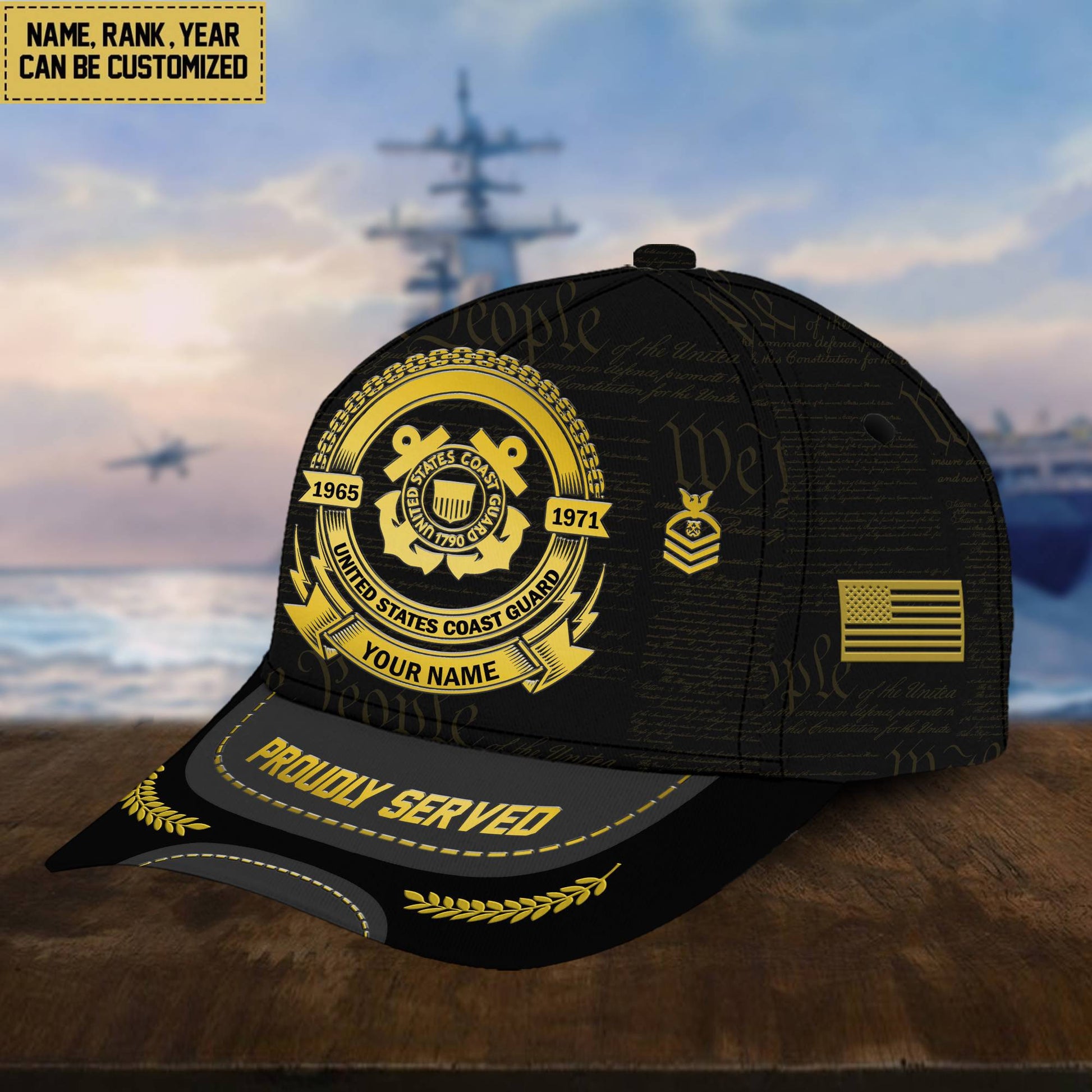 USCG Veteran Hat - Military Honor Coast Guard Cap VPVC001705