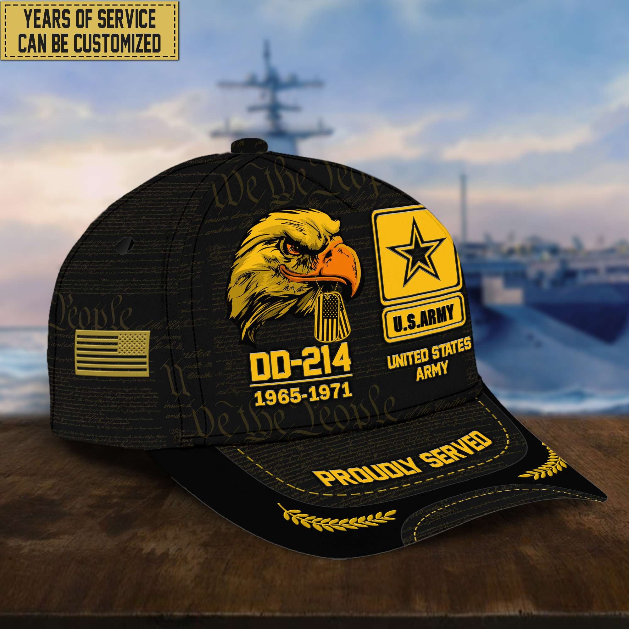 Customized US Army Veteran Hat – Print Cap Personalized VPVC001901