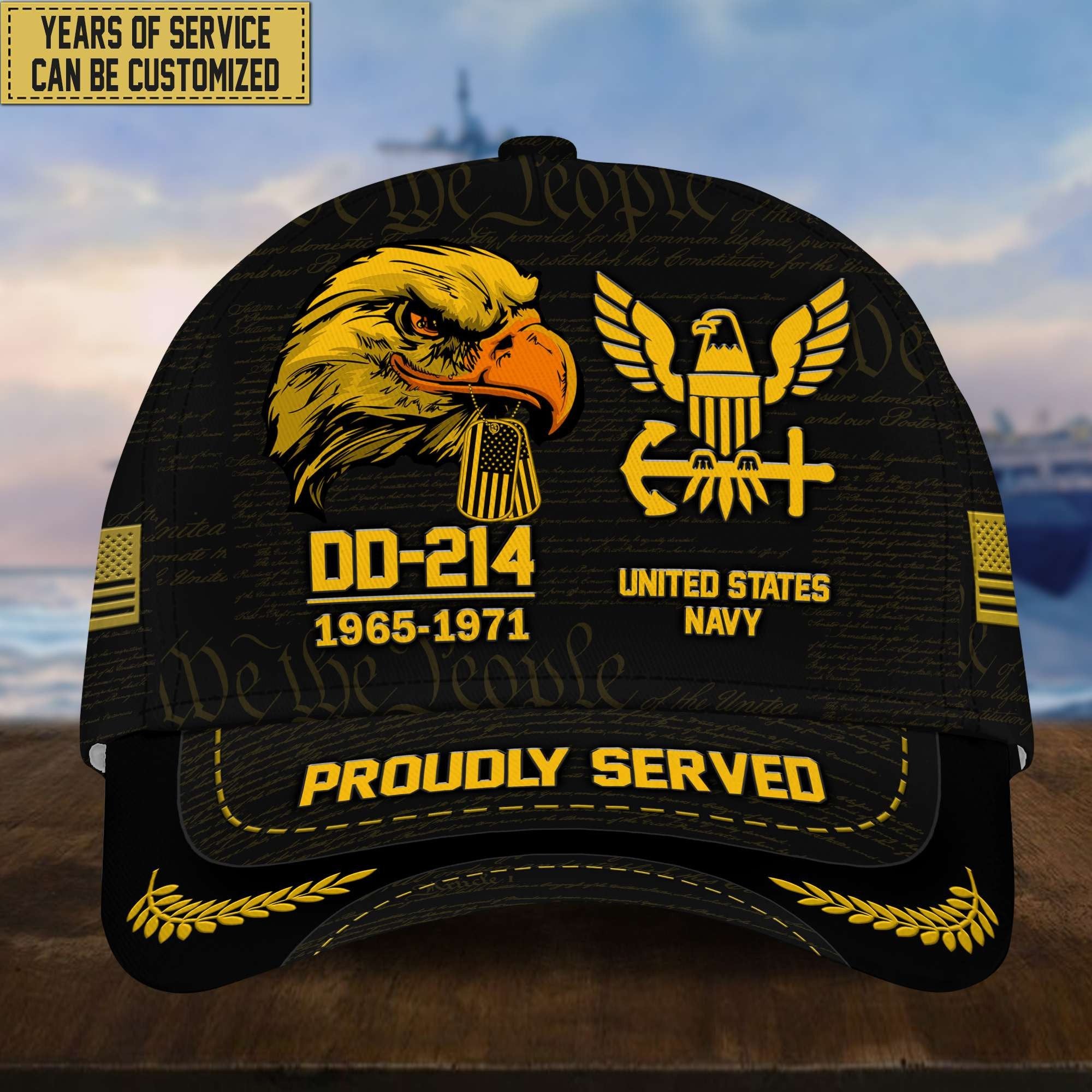 Customized US Navy Veteran Hat – Print Cap Personalized VPVC001902
