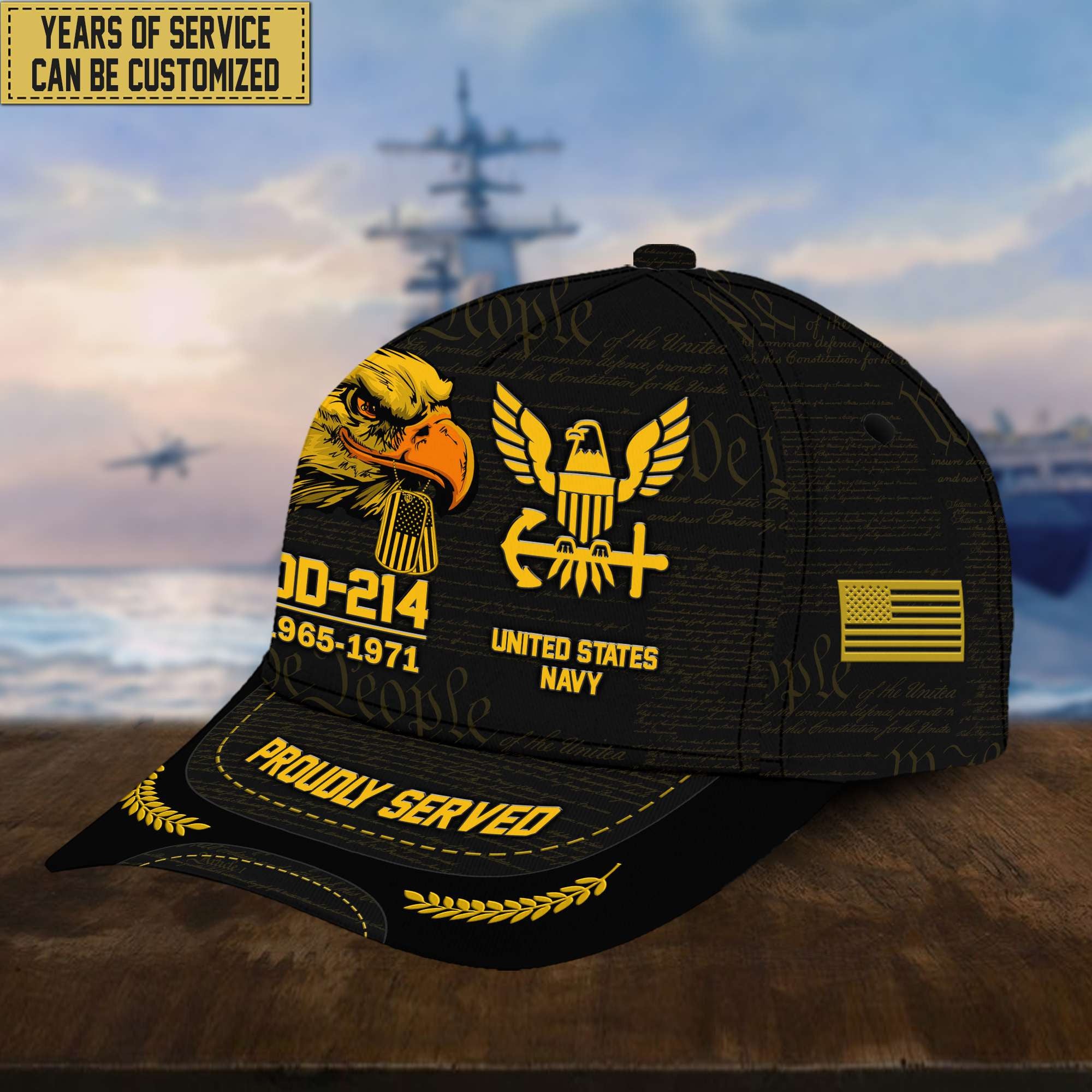 Customized US Navy Veteran Hat – Print Cap Personalized VPVC001902