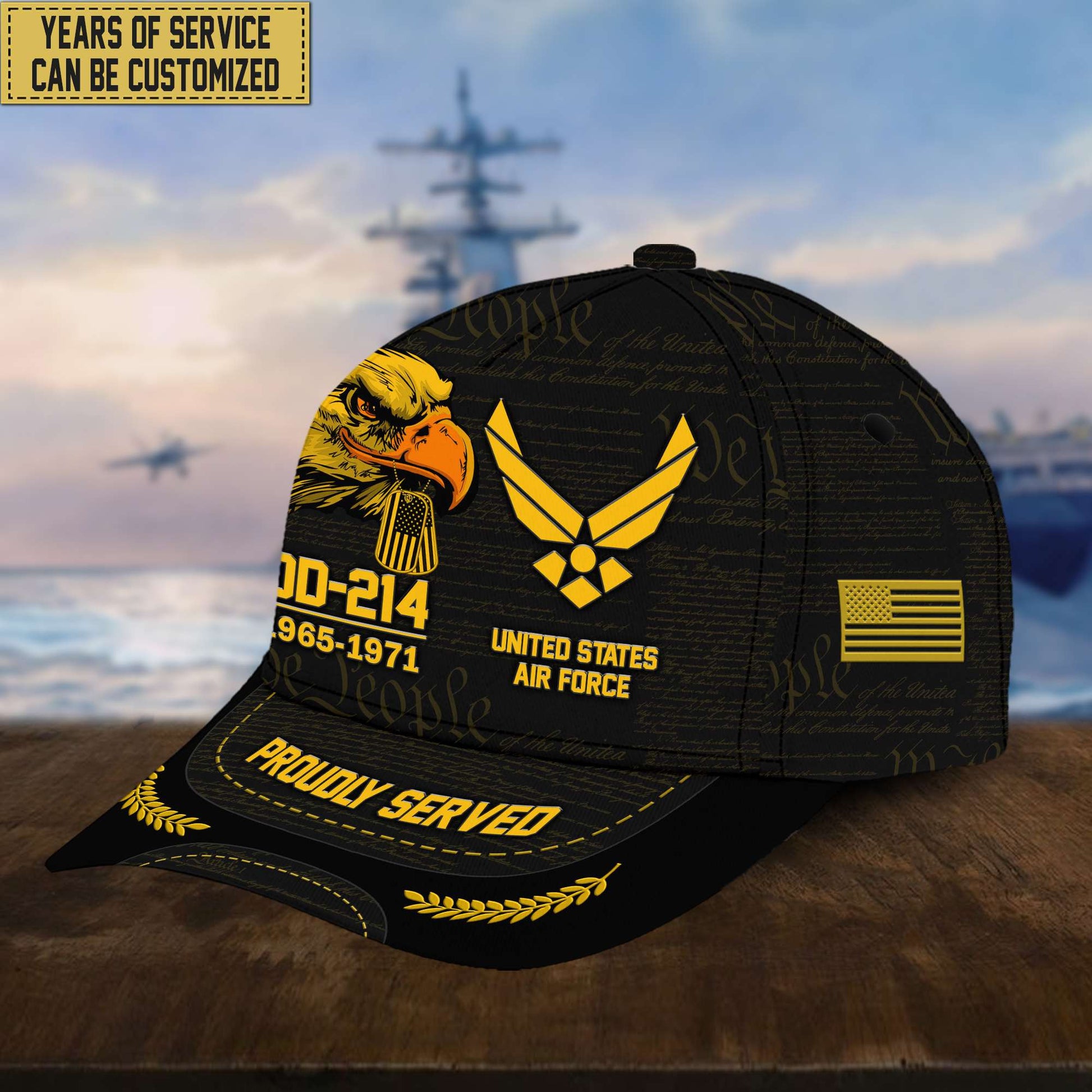 Customized USAF Veteran Hat – Print Cap Personalized VPVC001904
