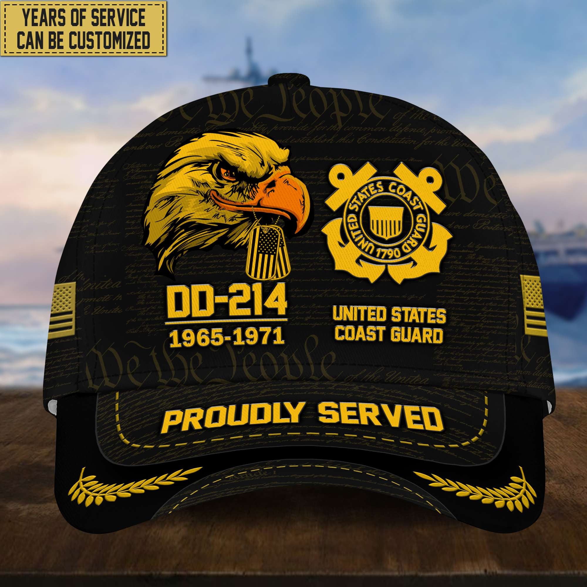Customized USCG Veteran Hat – Print Cap Personalized VPVC001905