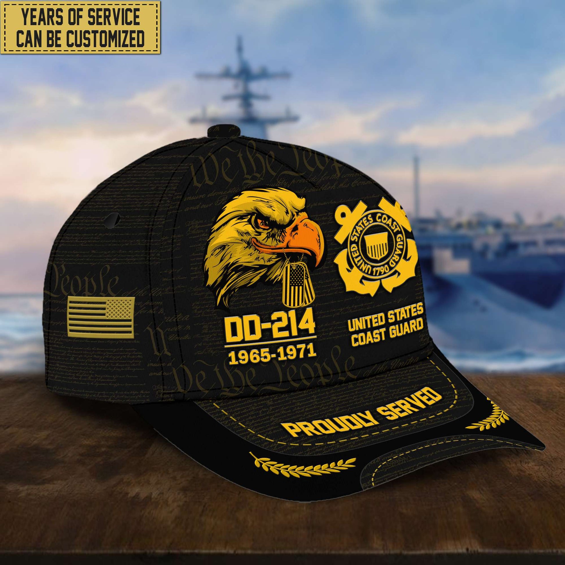 Customized USCG Veteran Hat – Print Cap Personalized VPVC001905