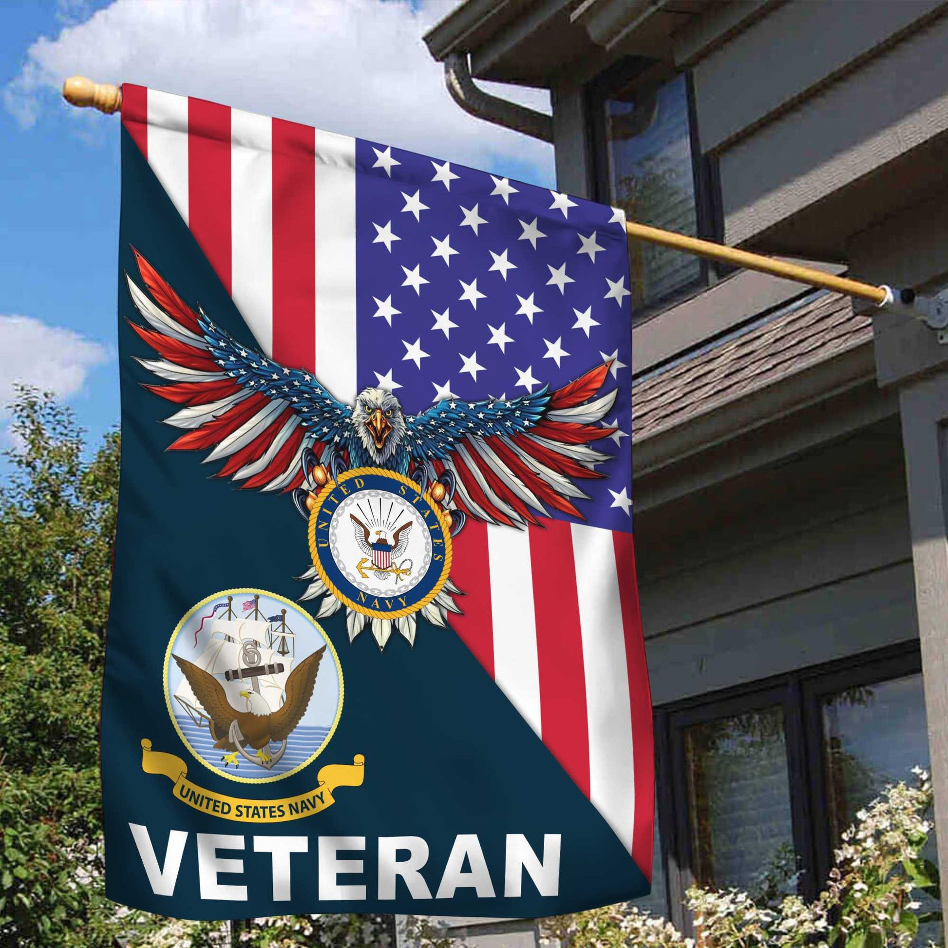 US Navy Veteran Garden Flag – House Flag VPVC100202