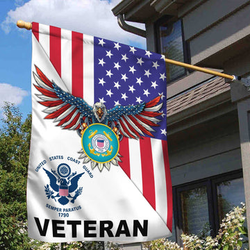 USCG Veteran Garden Flag – House Flag VPVC100205