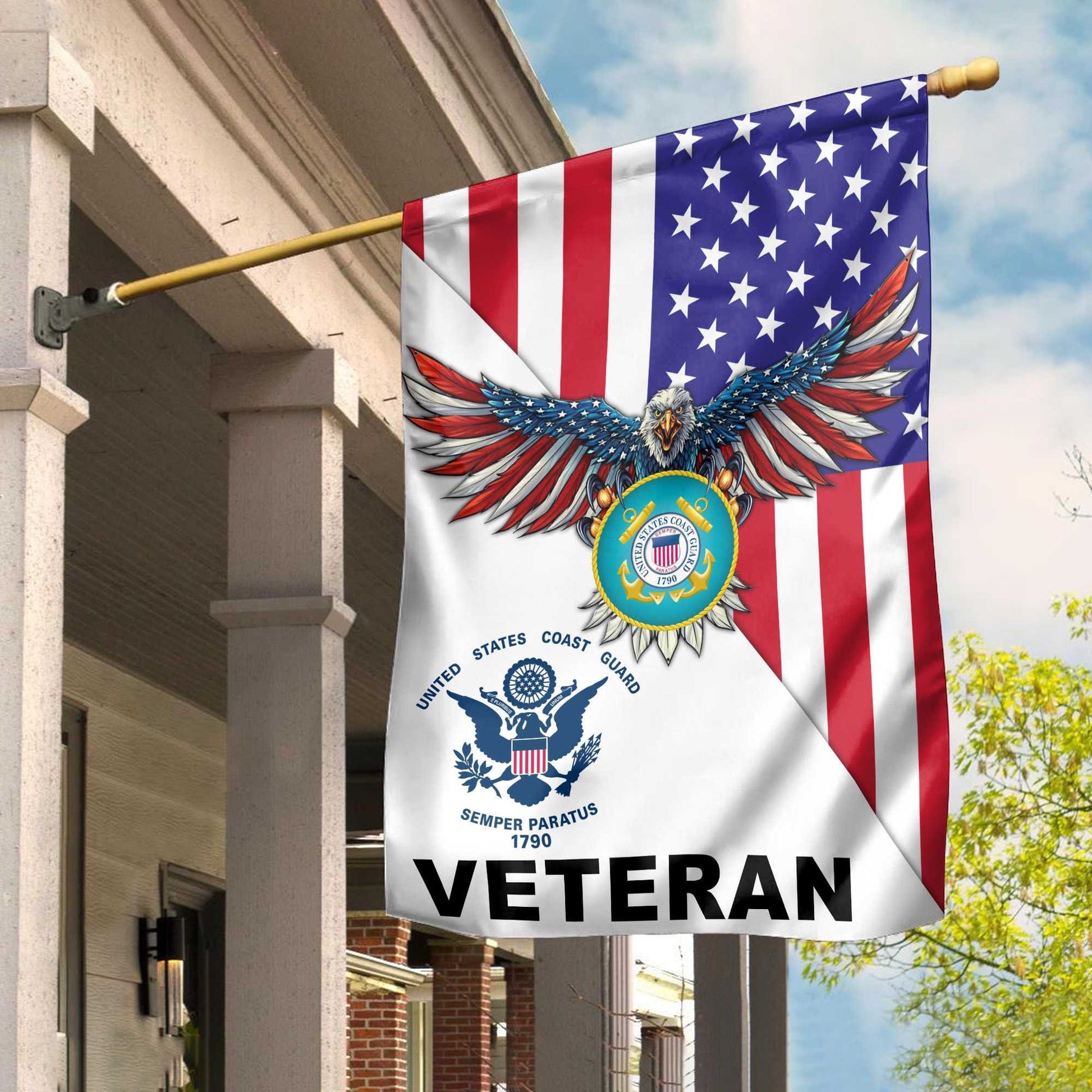 USCG Veteran Garden Flag – House Flag VPVC100205