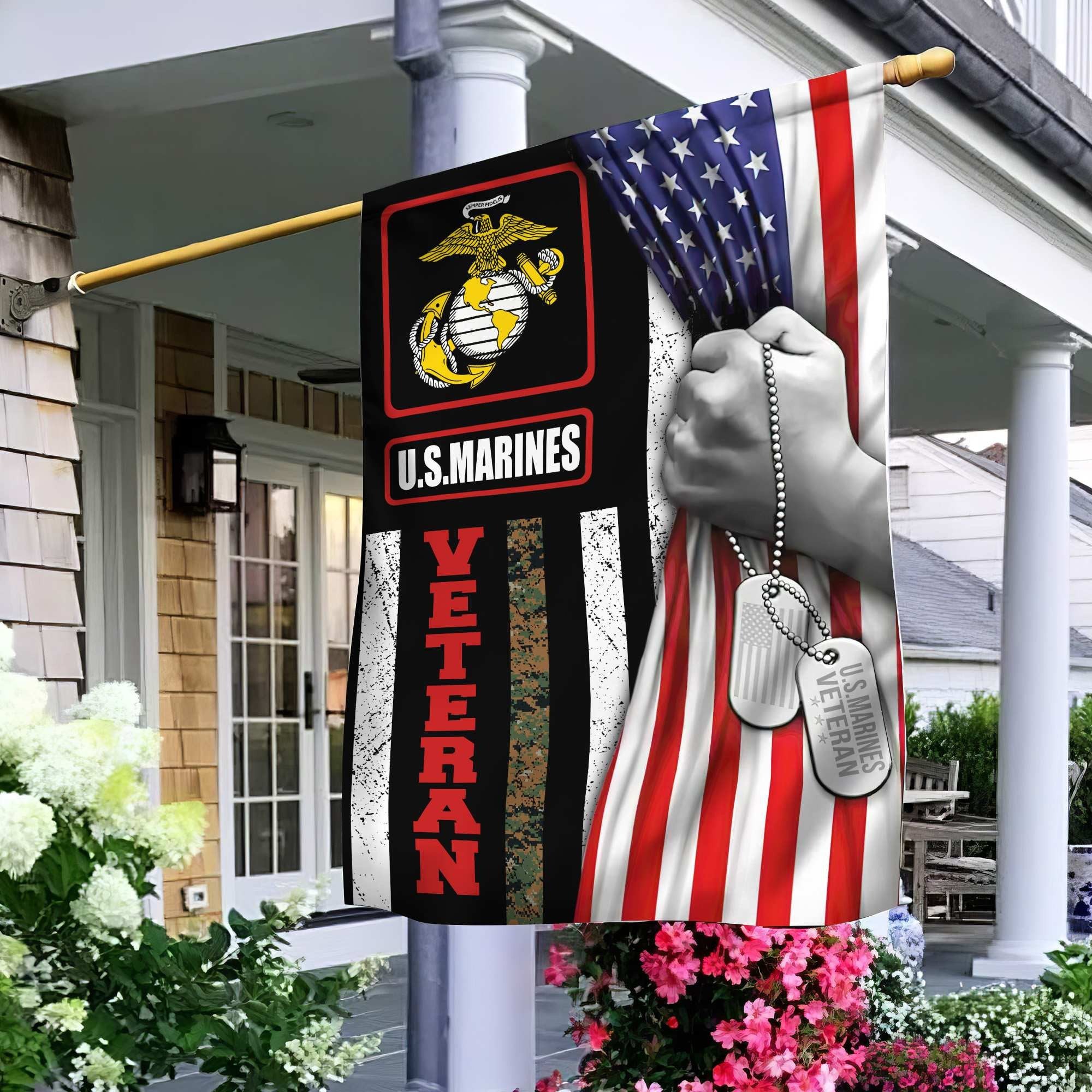 US Marine Veteran Garden Flag – House Flag VPVC100303