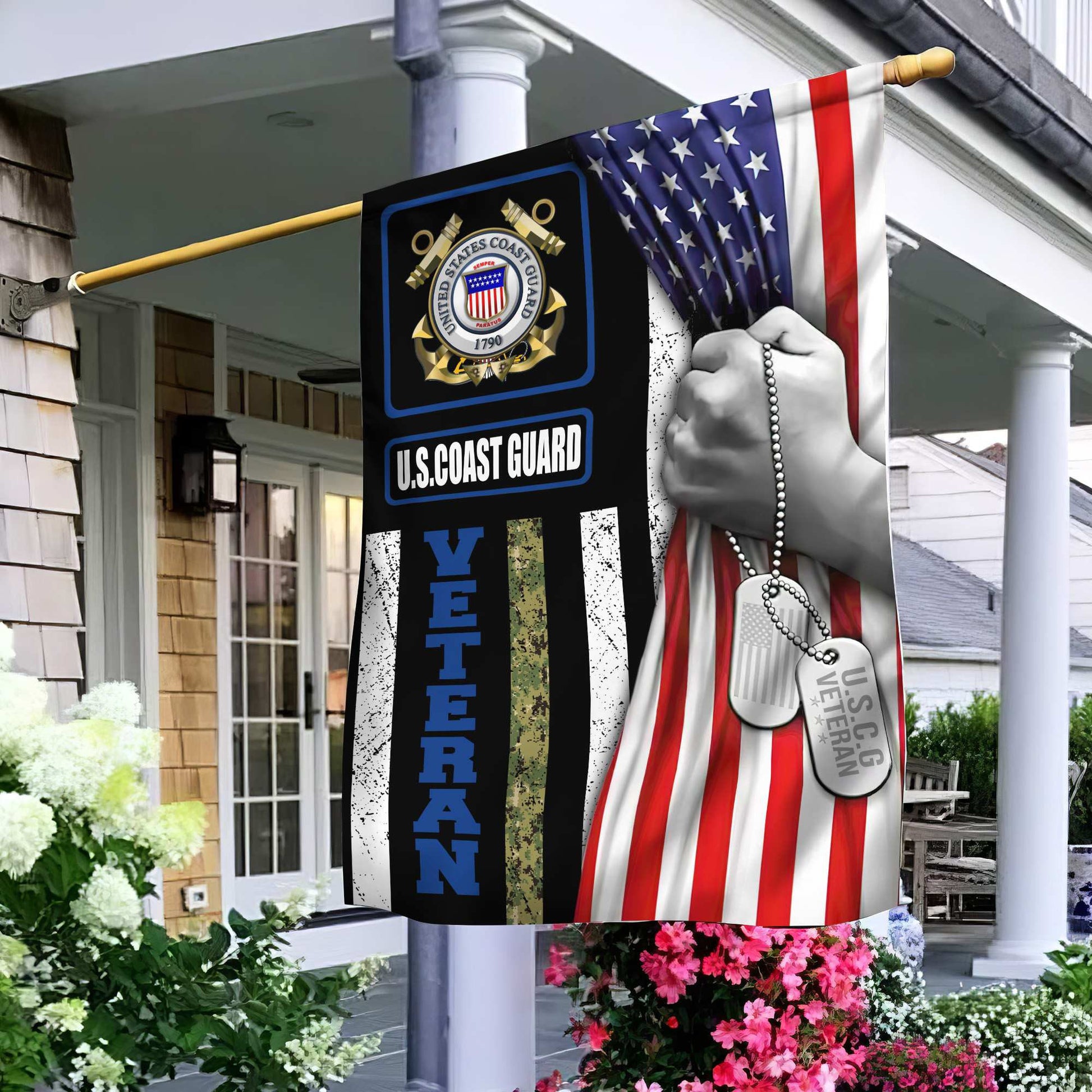 USCG Veteran Garden Flag – House Flag VPVC100305
