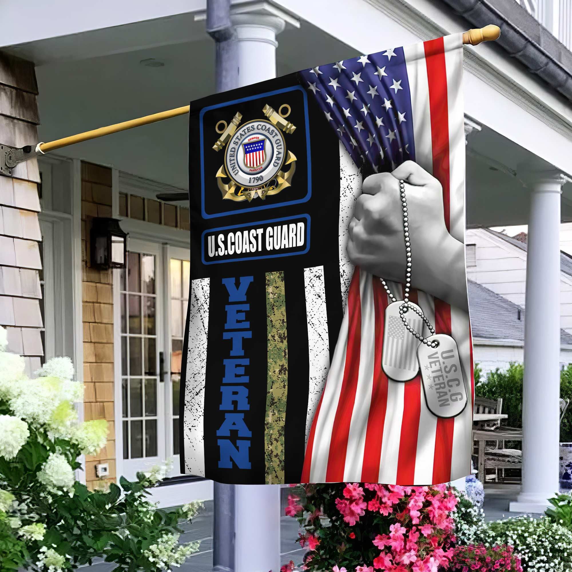 USCG Veteran Garden Flag – House Flag VPVC100305