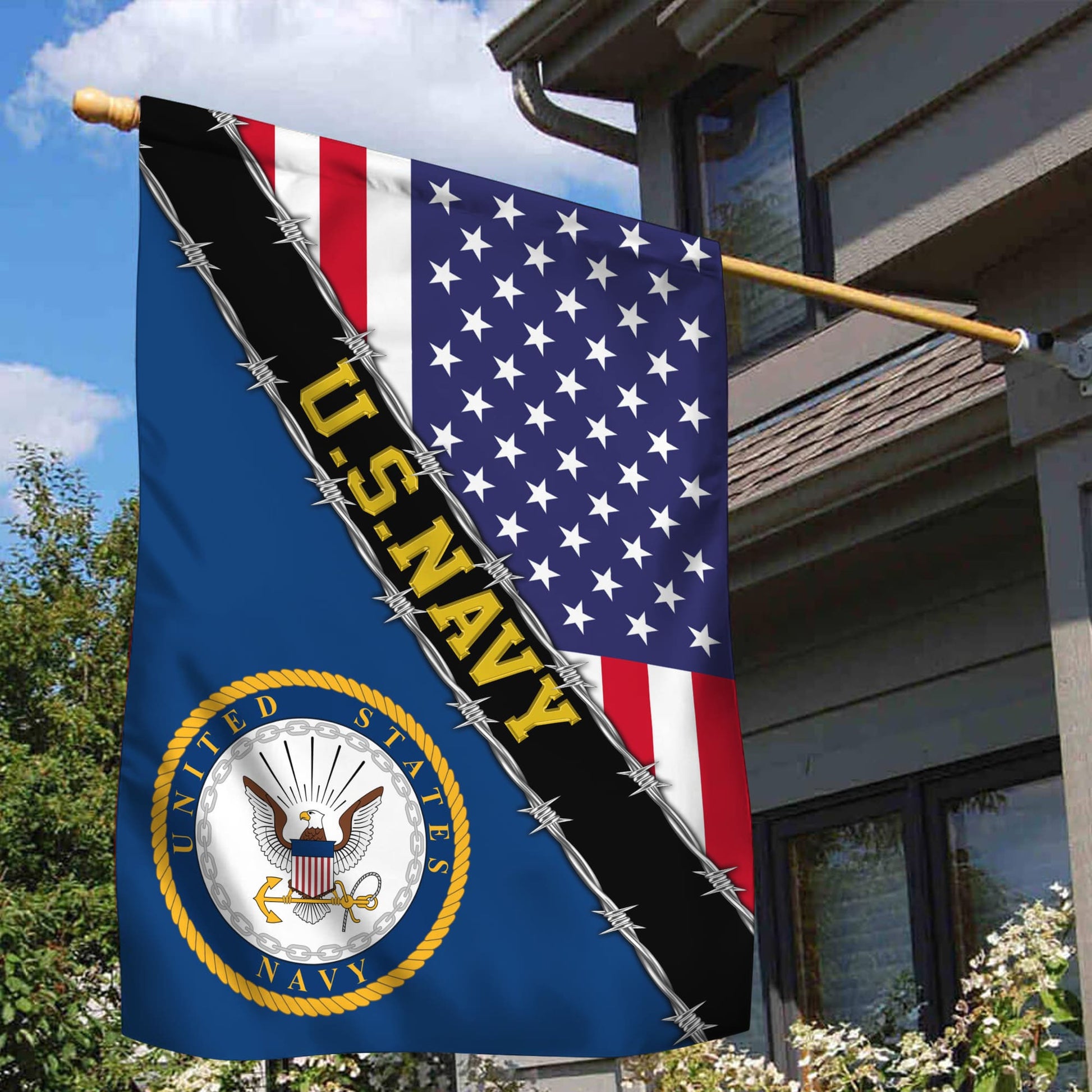 US Navy Garden Flag - House Flag, Gift For Veterans Day, Father's Day, Memorial Day VPVC100502
