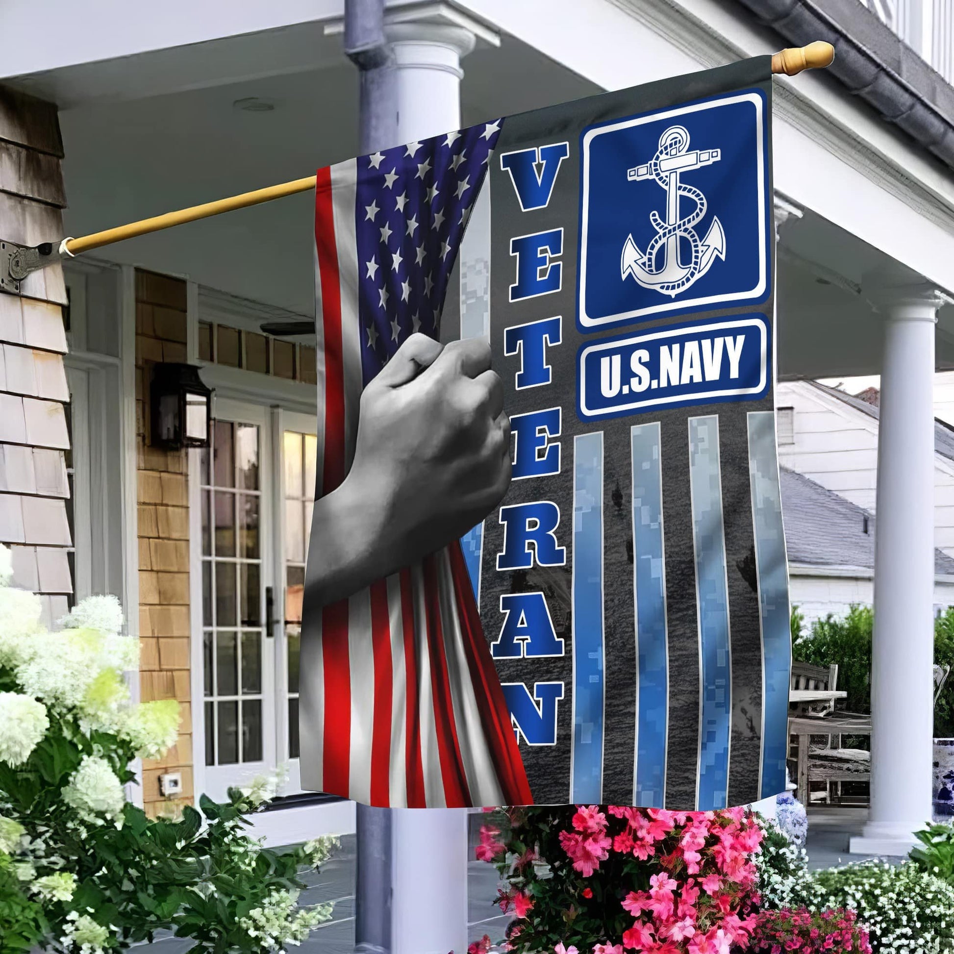 US Navy Garden Flag - House Flag, Gift For Veterans Day, Father's Day, Memorial Day VPVC100602