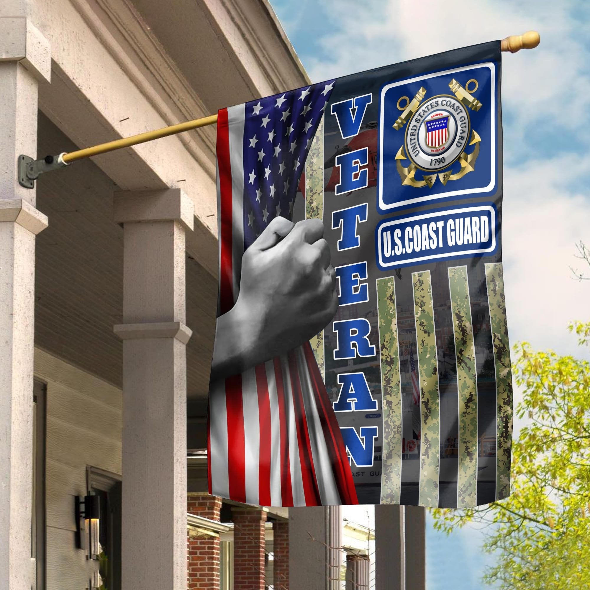 USCG Garden Flag - House Flag, Gift For Veterans Day, Father's Day, Memorial Day VPVC100605