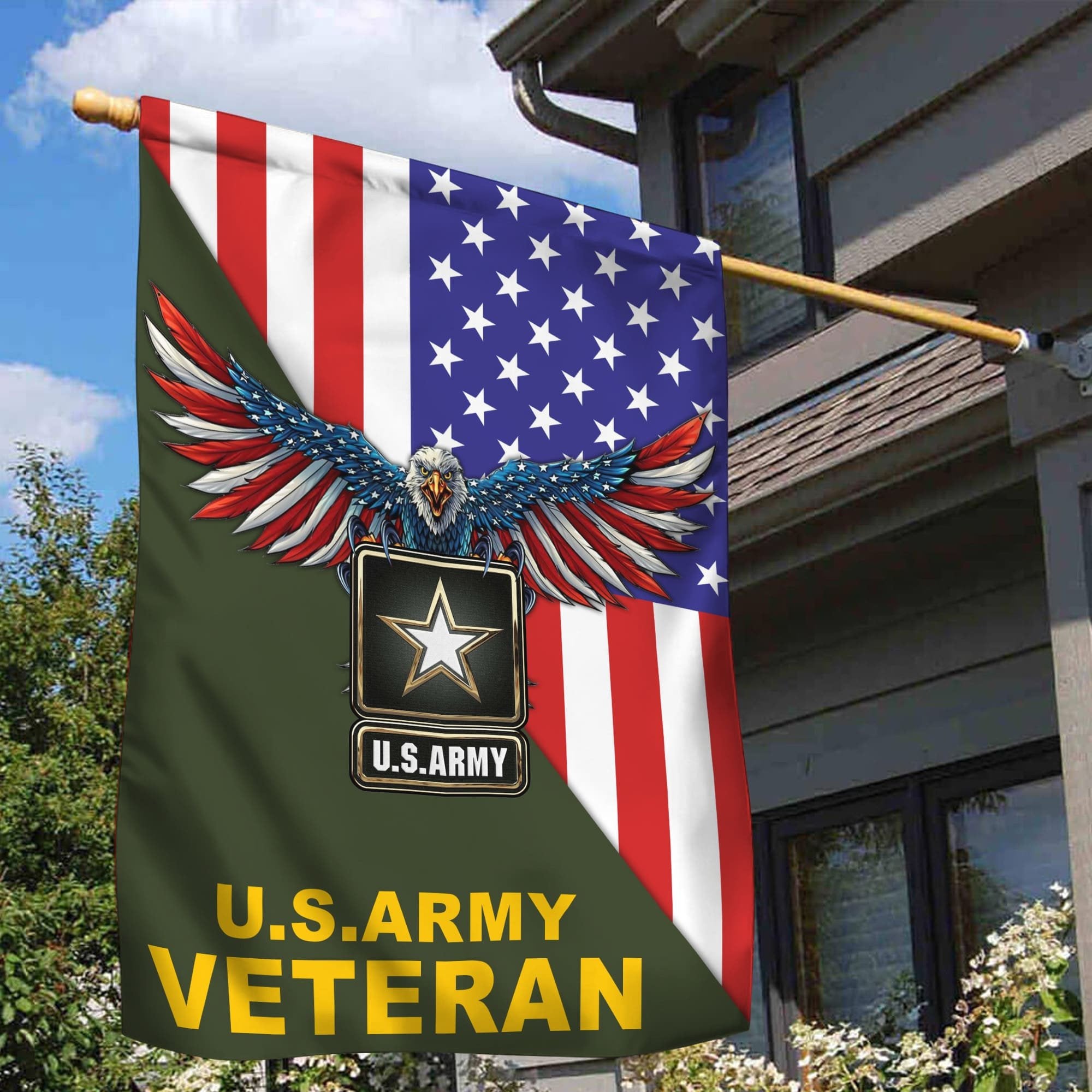 US Army Garden Flag - House Flag, Gift For Army Veteran VPVC100701