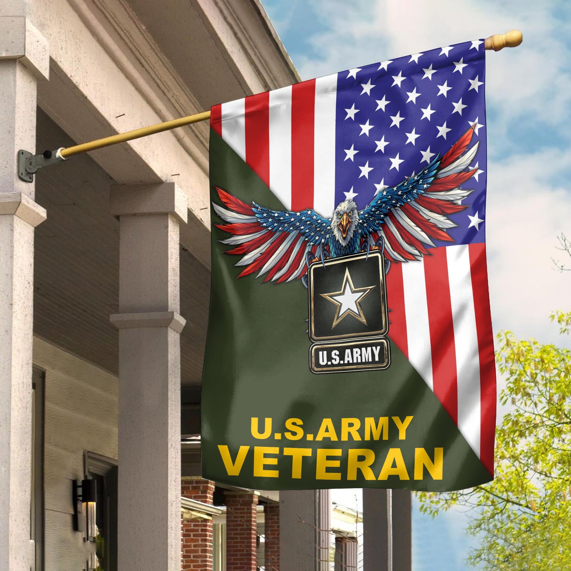 US Army Garden Flag - House Flag, Gift For Army Veteran VPVC100701