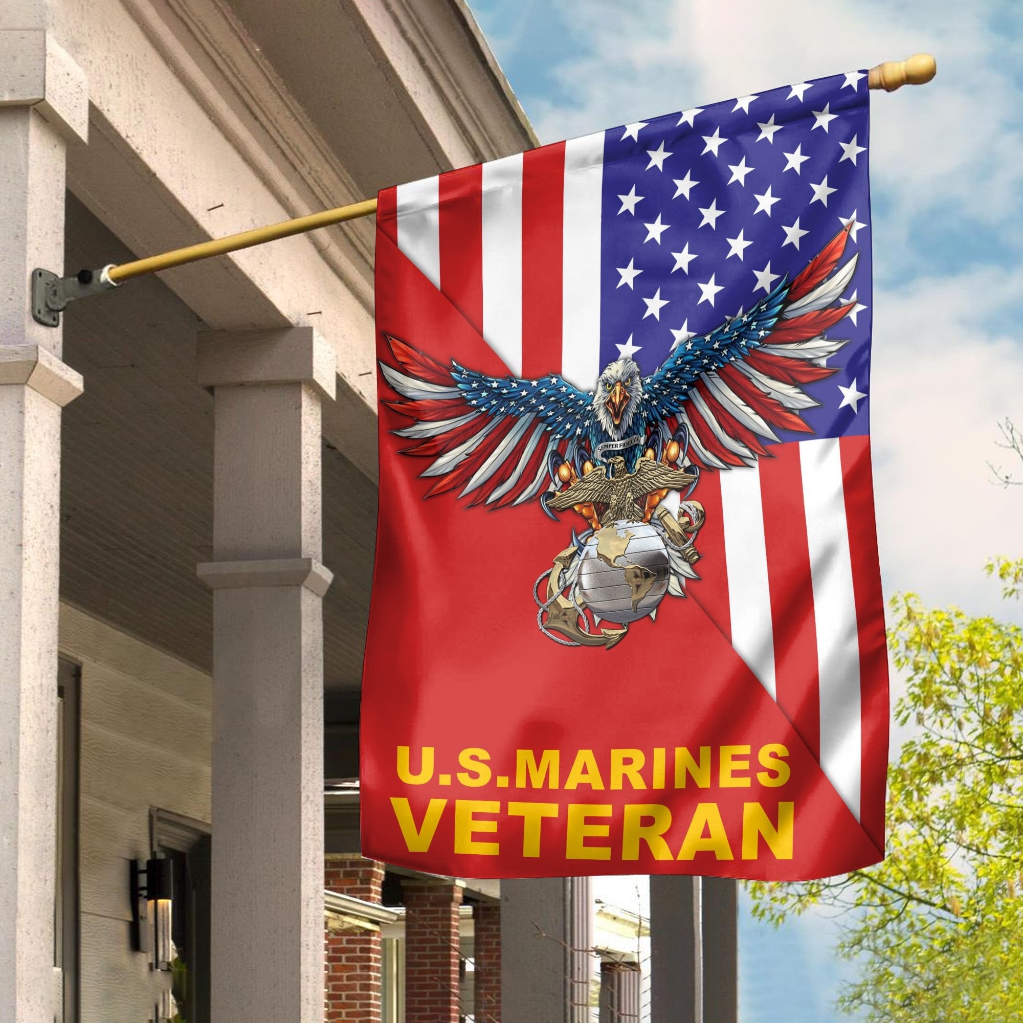 USMC Garden Flag - House Flag, Gift For Marine Veteran VPVC100703