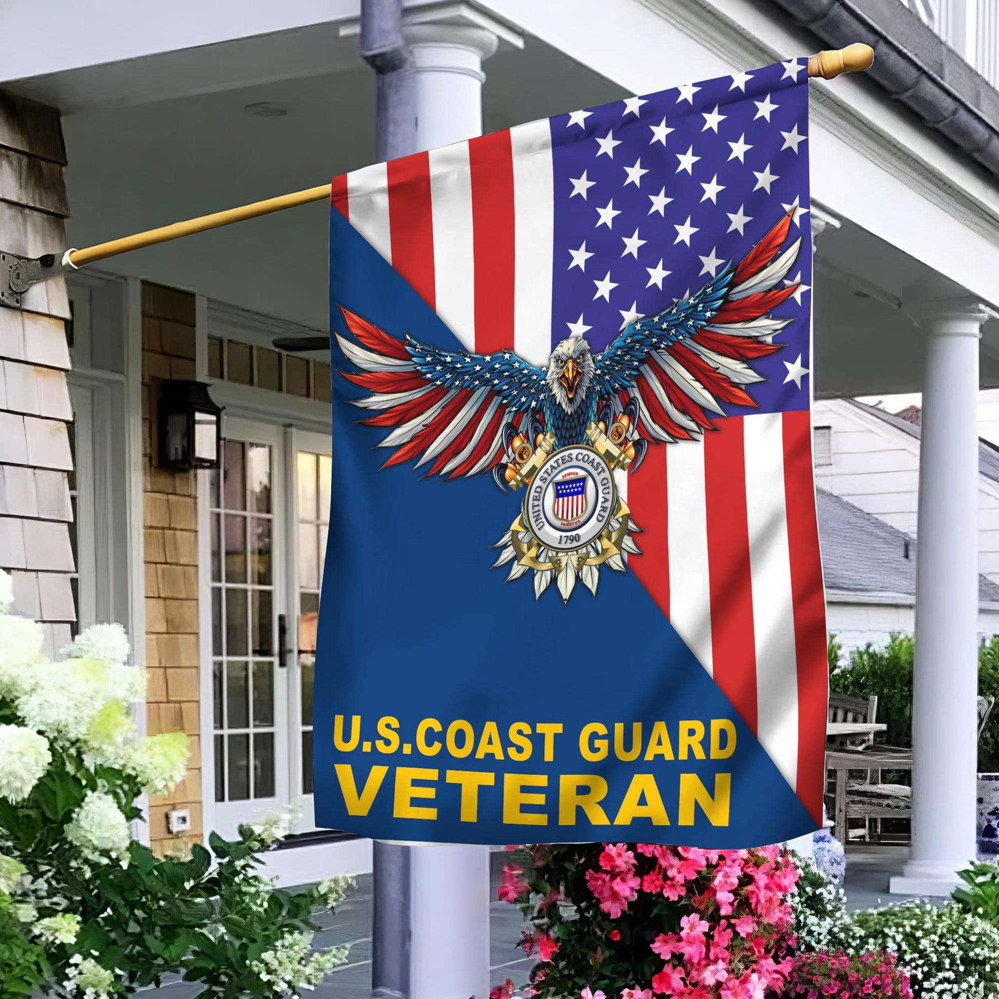 USCG Garden Flag - House Flag, Gift For Coast Guard Veteran VPVC100705