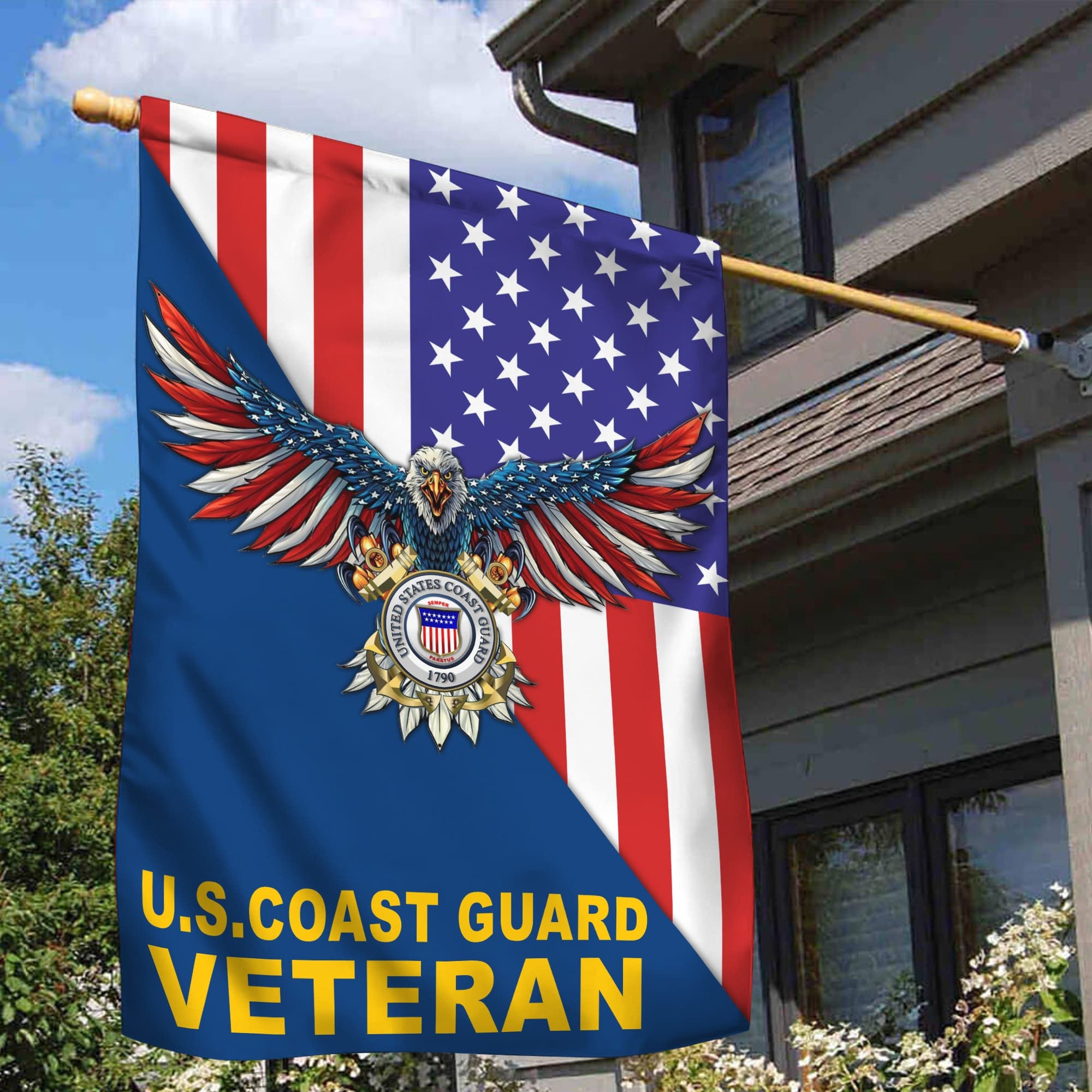 USCG Garden Flag - House Flag, Gift For Coast Guard Veteran VPVC100705