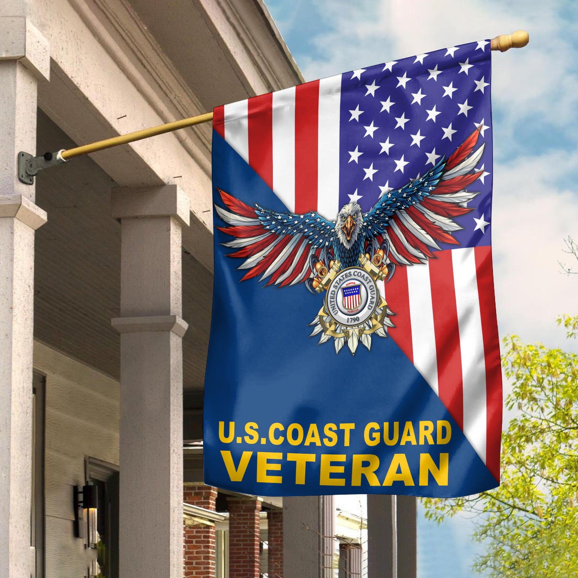 USCG Garden Flag - House Flag, Gift For Coast Guard Veteran VPVC100705