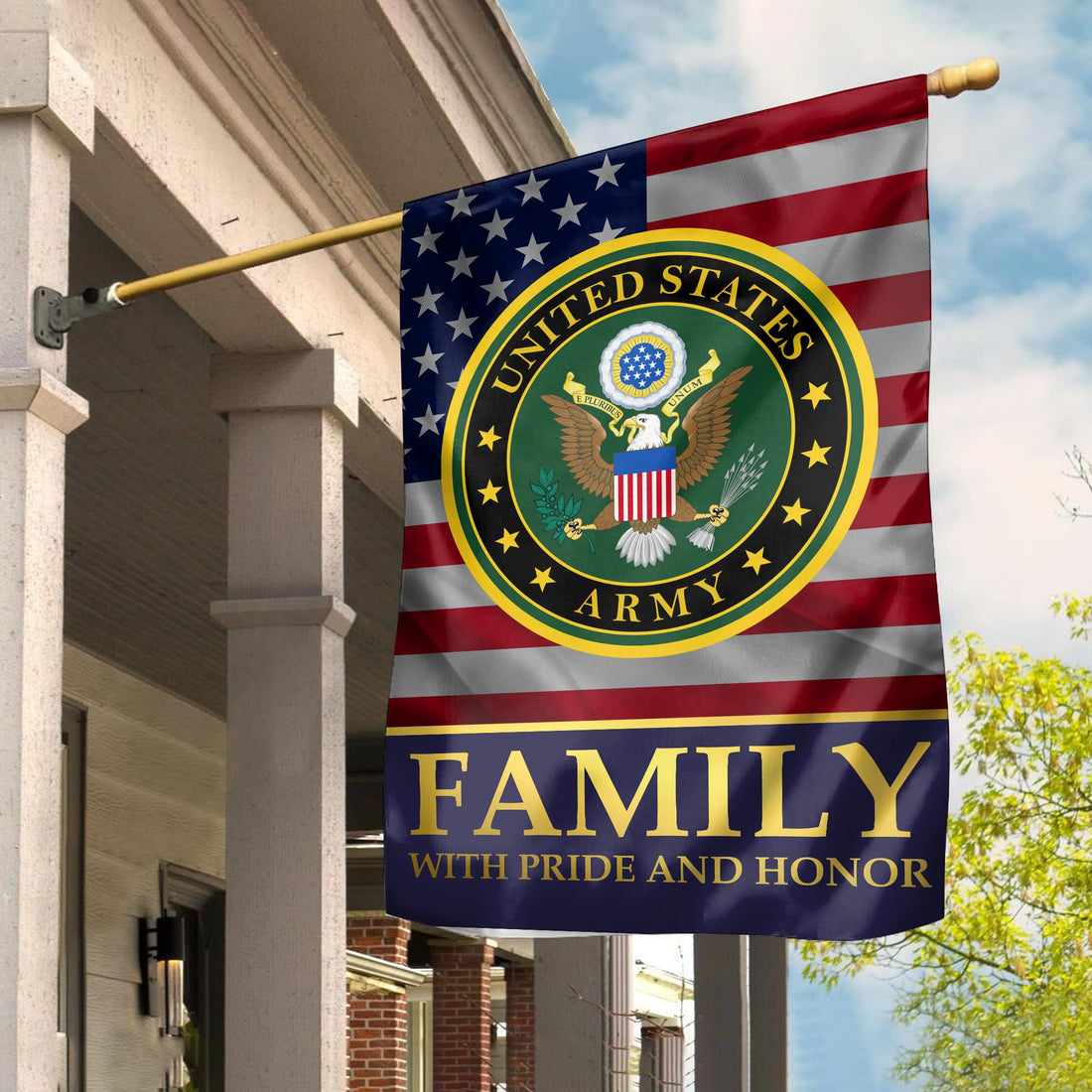 US Army Garden Flag - House Flag, Army Family With Pride And Honor VPVC100901