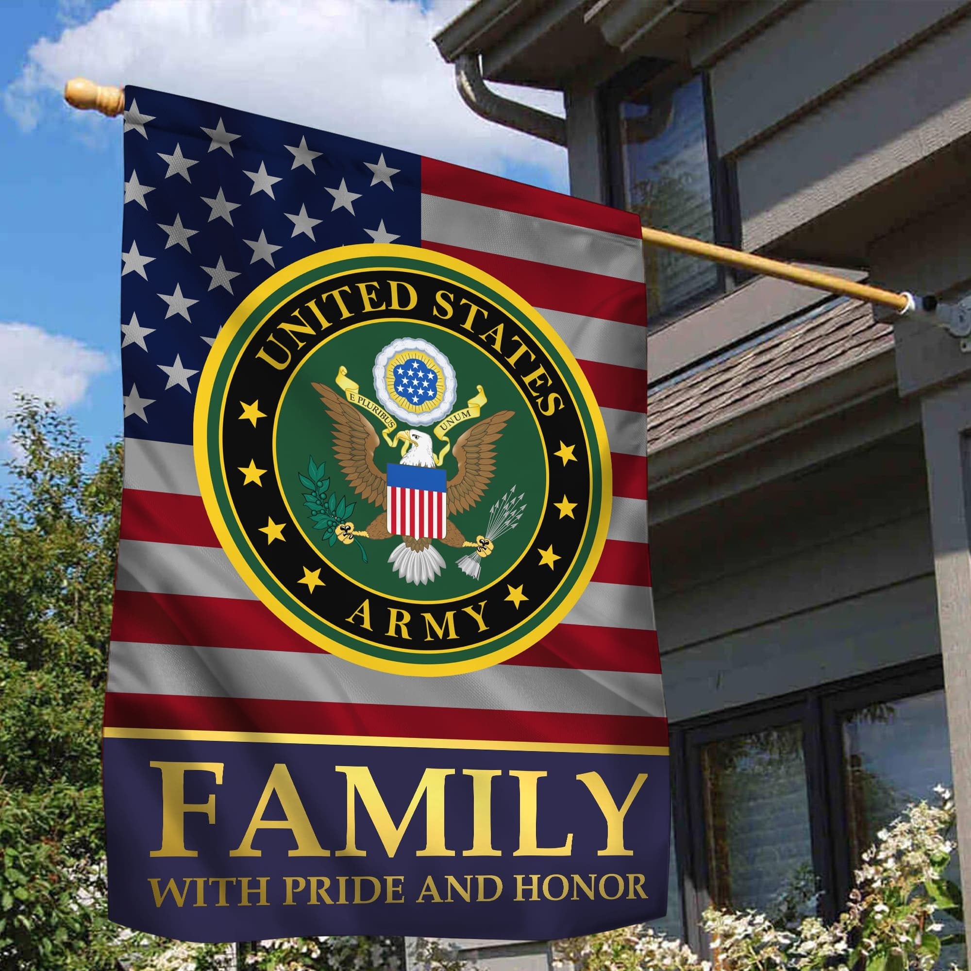 US Army Garden Flag - House Flag, Army Family With Pride And Honor VPVC100901