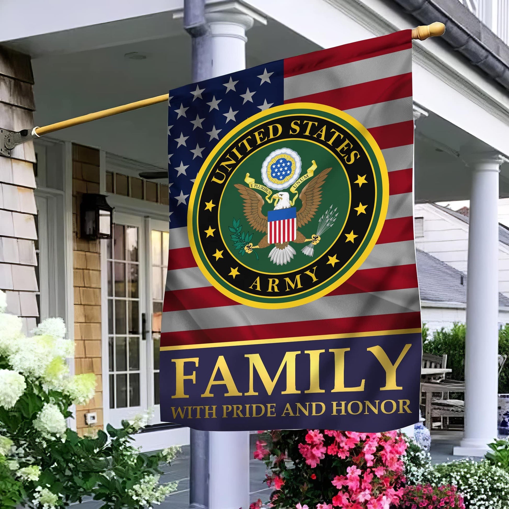 US Army Garden Flag - House Flag, Army Family With Pride And Honor VPVC100901
