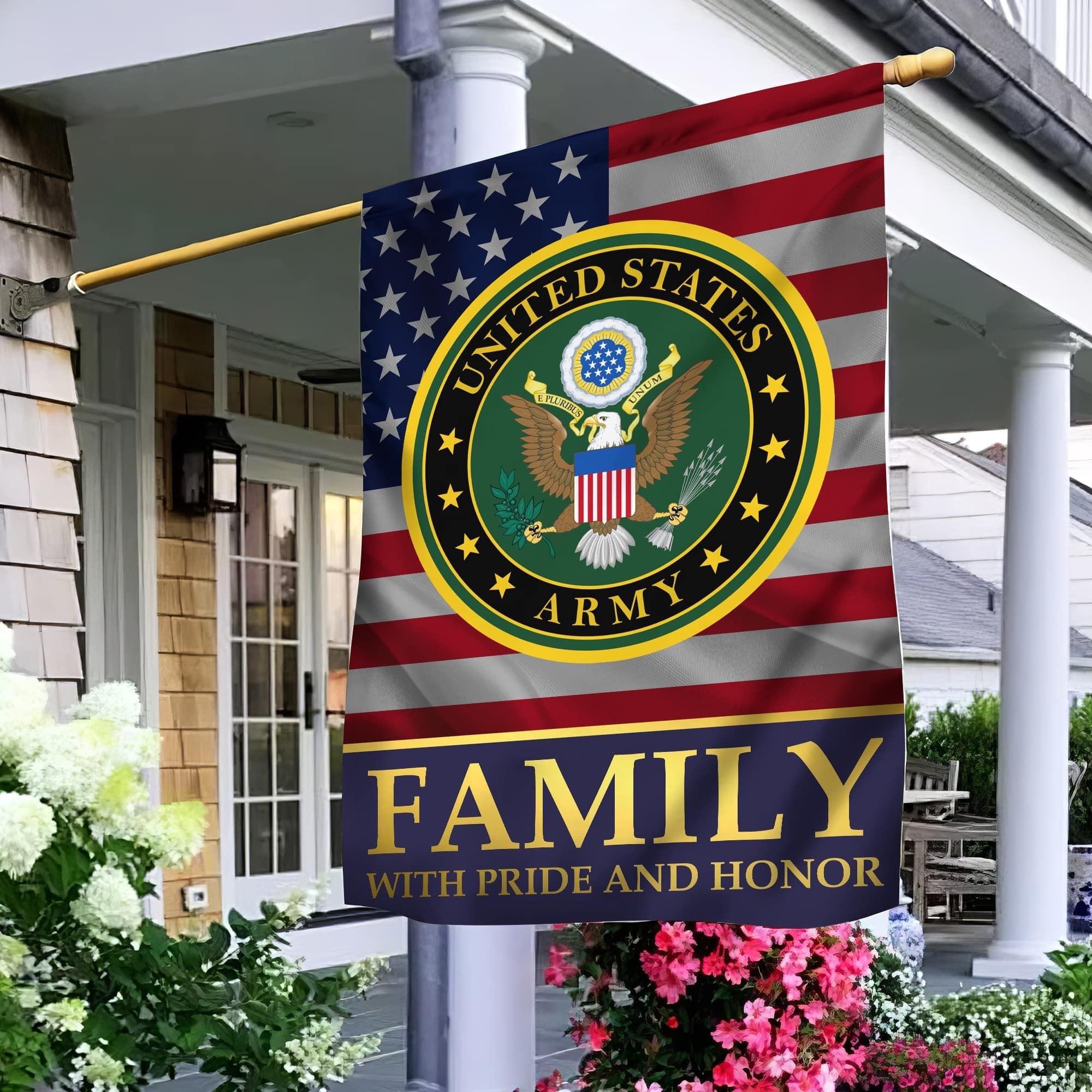 US Army Garden Flag - House Flag, Army Family With Pride And Honor VPVC100901