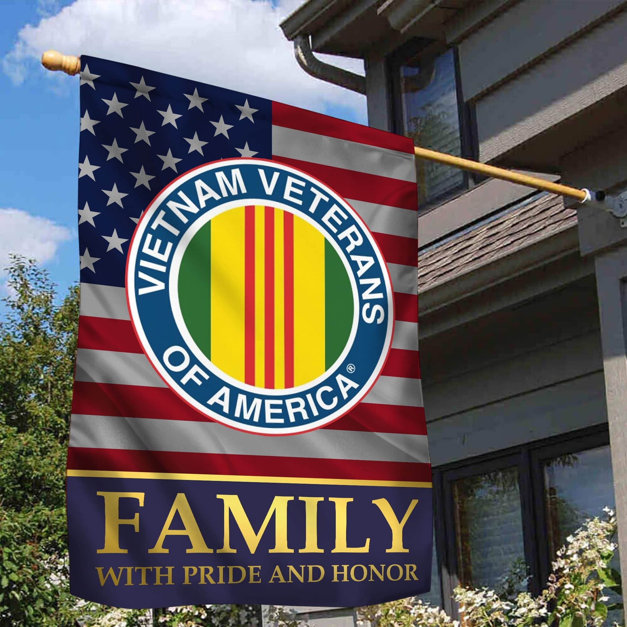 Vietnam Veteran Garden Flag - House Flag, Vietnam Veteran Family With Pride And Honor VPVC100906