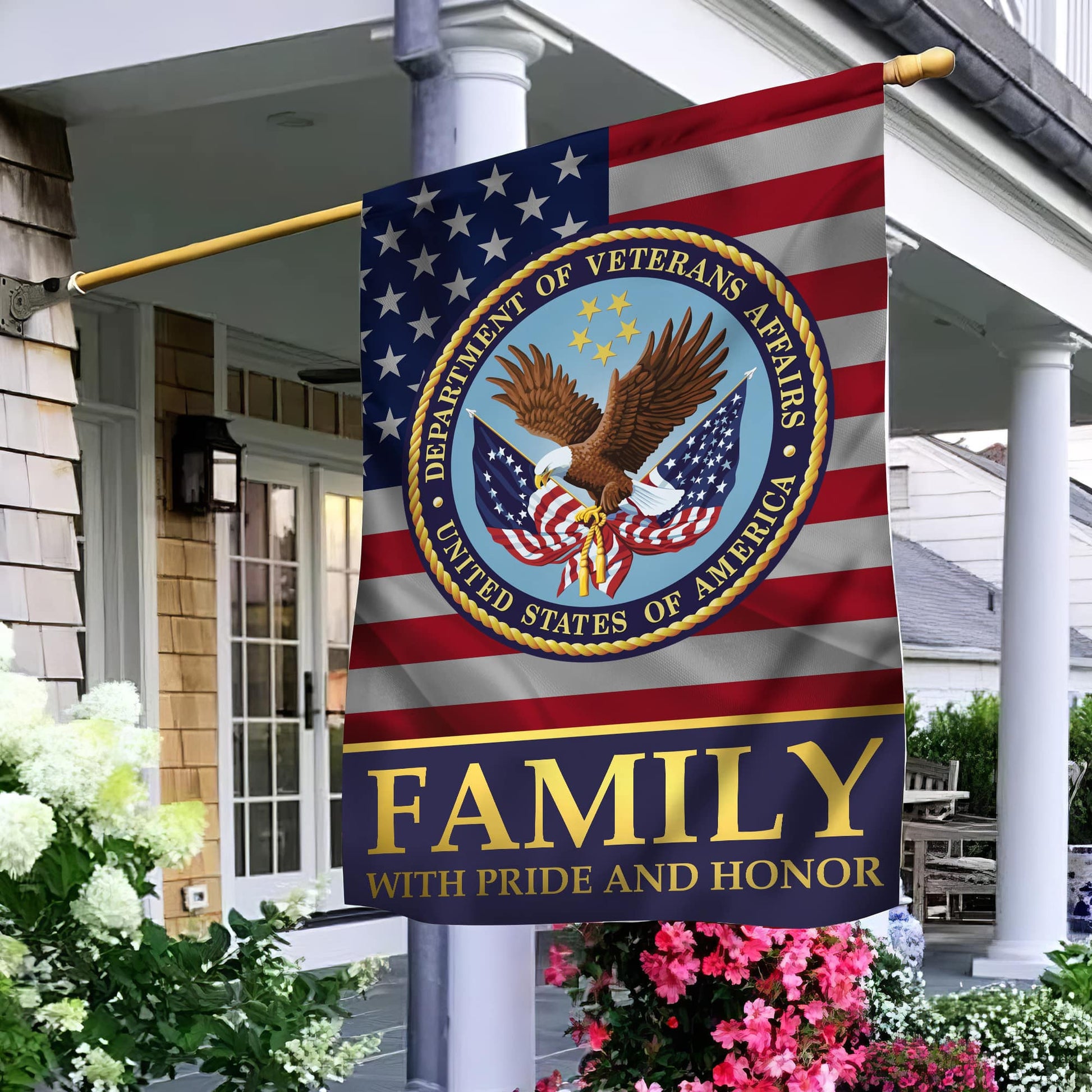 US Veteran Garden Flag - House Flag, Veteran Family With Pride And Honor VPVC100907