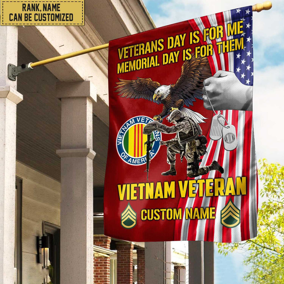Vietnam Veteran Flag, Patriotic Flag, Gift For Vietnam Veteran, Garden Flag - House Flag VPVC102006