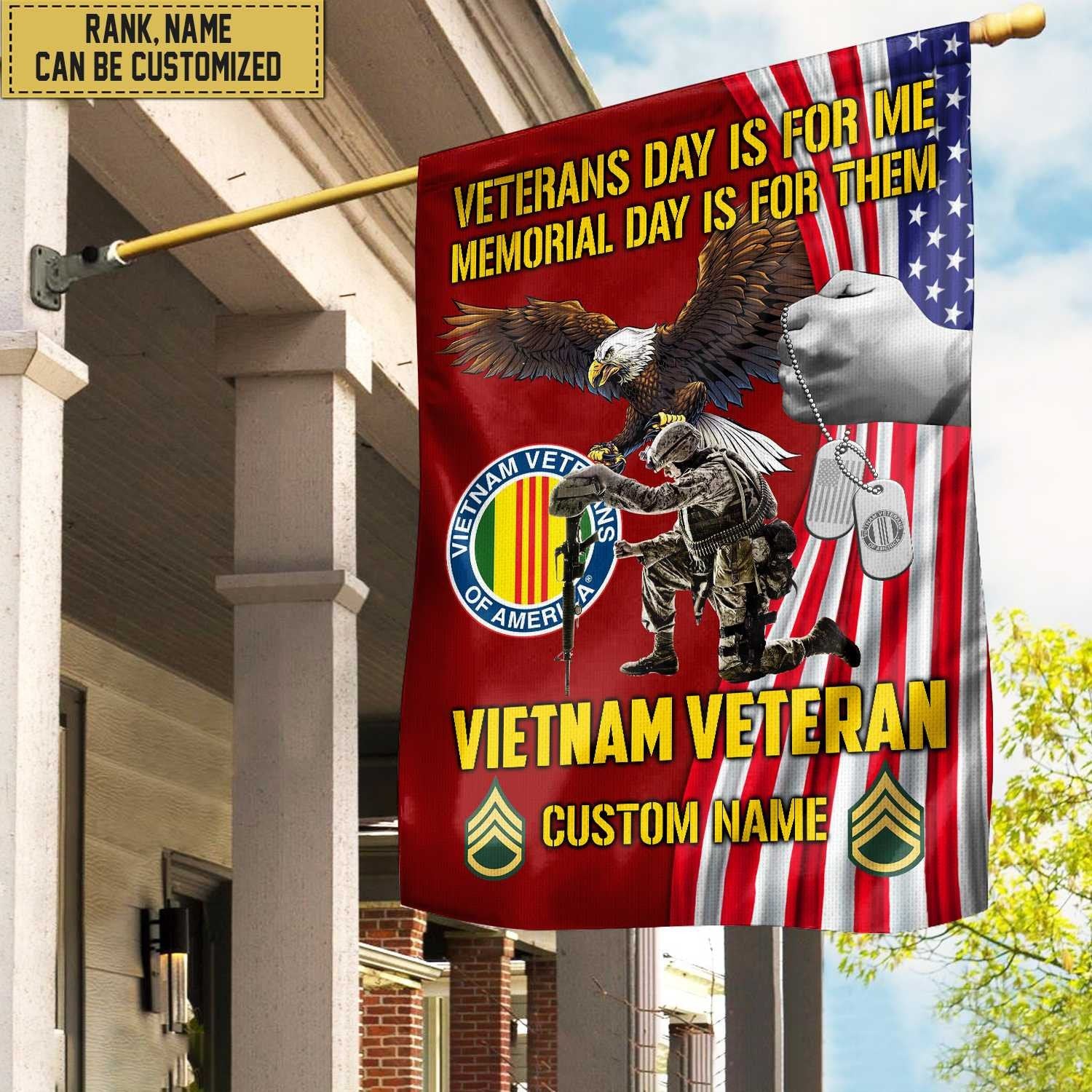 Vietnam Veteran Flag, Patriotic Flag, Gift For Vietnam Veteran, Garden Flag - House Flag VPVC102006