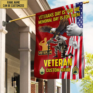 US Veteran Flag, Patriotic Flag, Gift For US Veteran, Garden Flag - House Flag VPVC102007