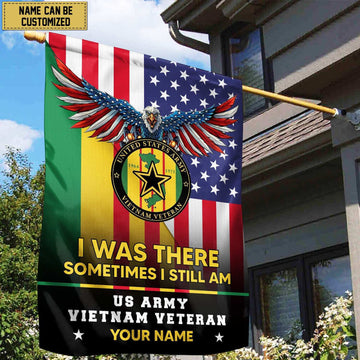 US Army Vietnam Veteran Personalized American Flag, Gift For Him Military, US Veteran Garden Flag - House Flag VPVC102801