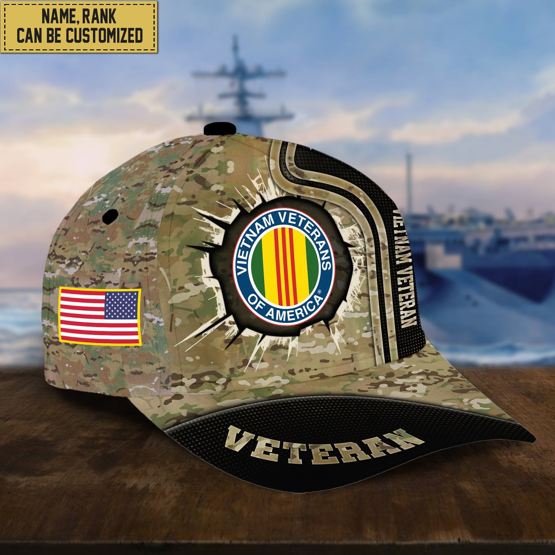 Personalized Vietnam Veteran Hat - Custom Name, Rank, Gift For Vietnam Veteran, Cap VPVC002006
