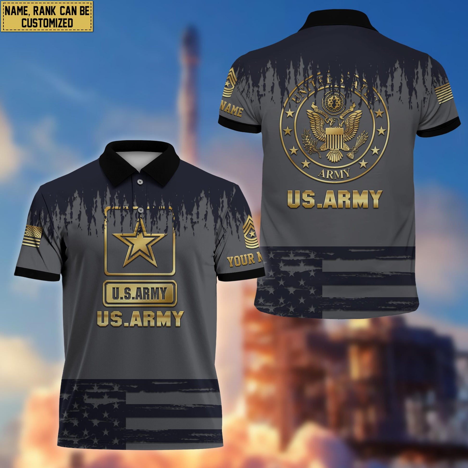 US Army Short Sleeve Polo Shirt For Men Veteran's Day Gift VPVC200101