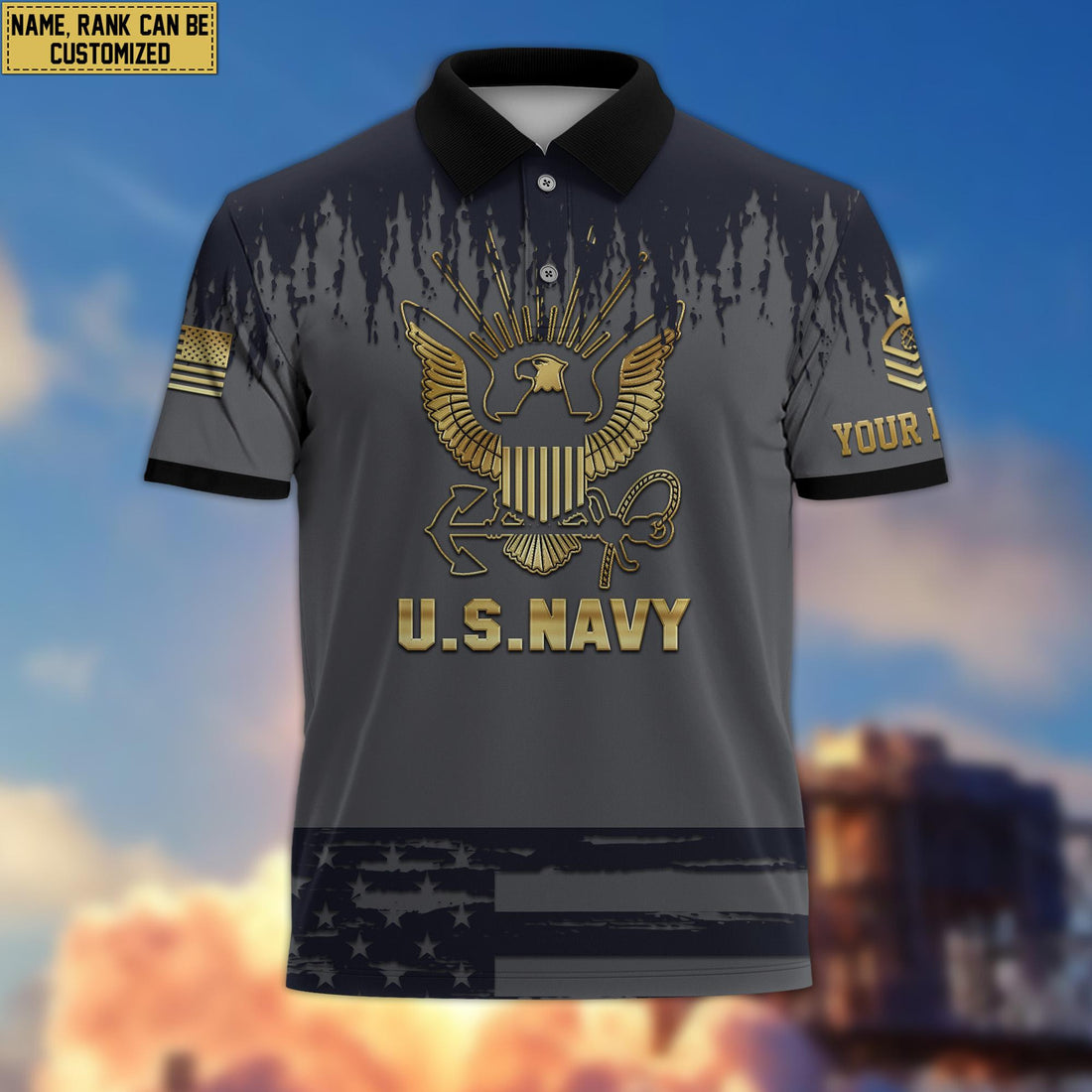 US Navy Short Sleeve Polo Shirt For Men, Veteran's Day Gift For Navy Veteran VPVC200102