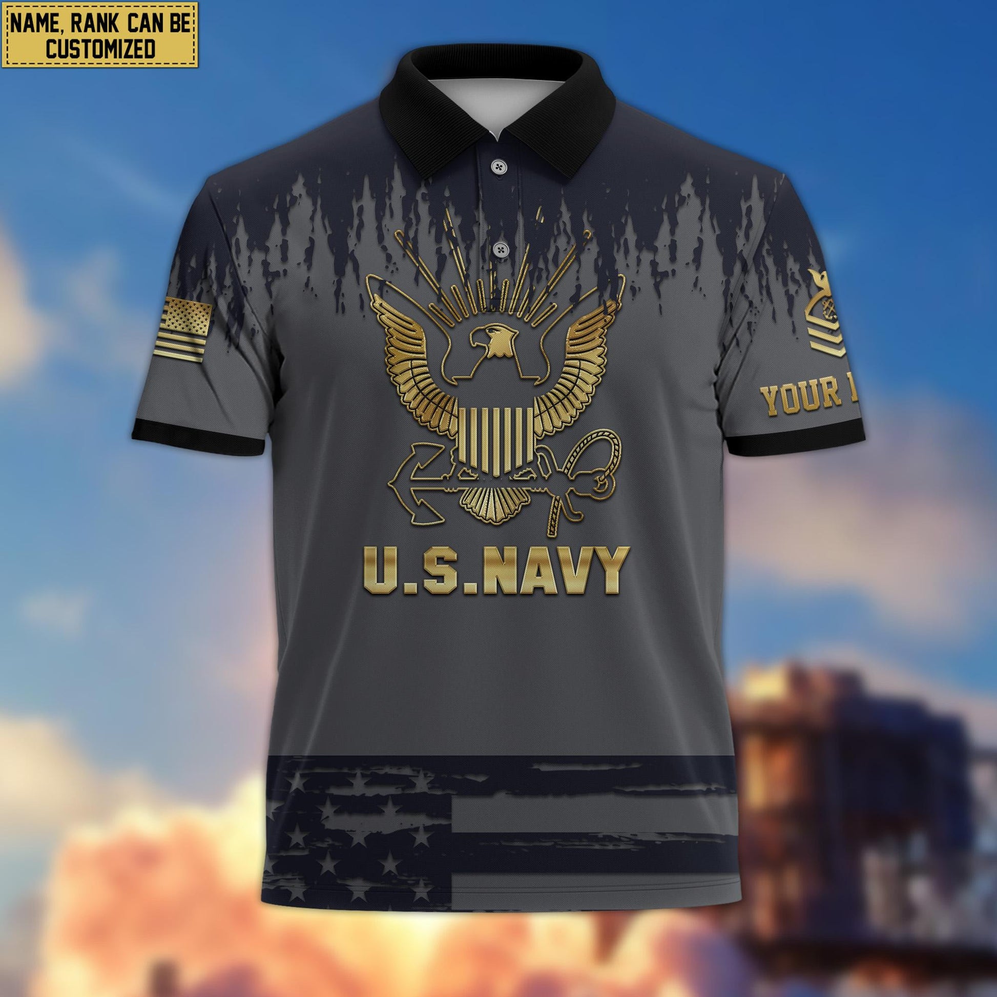 US Navy Short Sleeve Polo Shirt For Men, Veteran's Day Gift For Navy Veteran VPVC200102