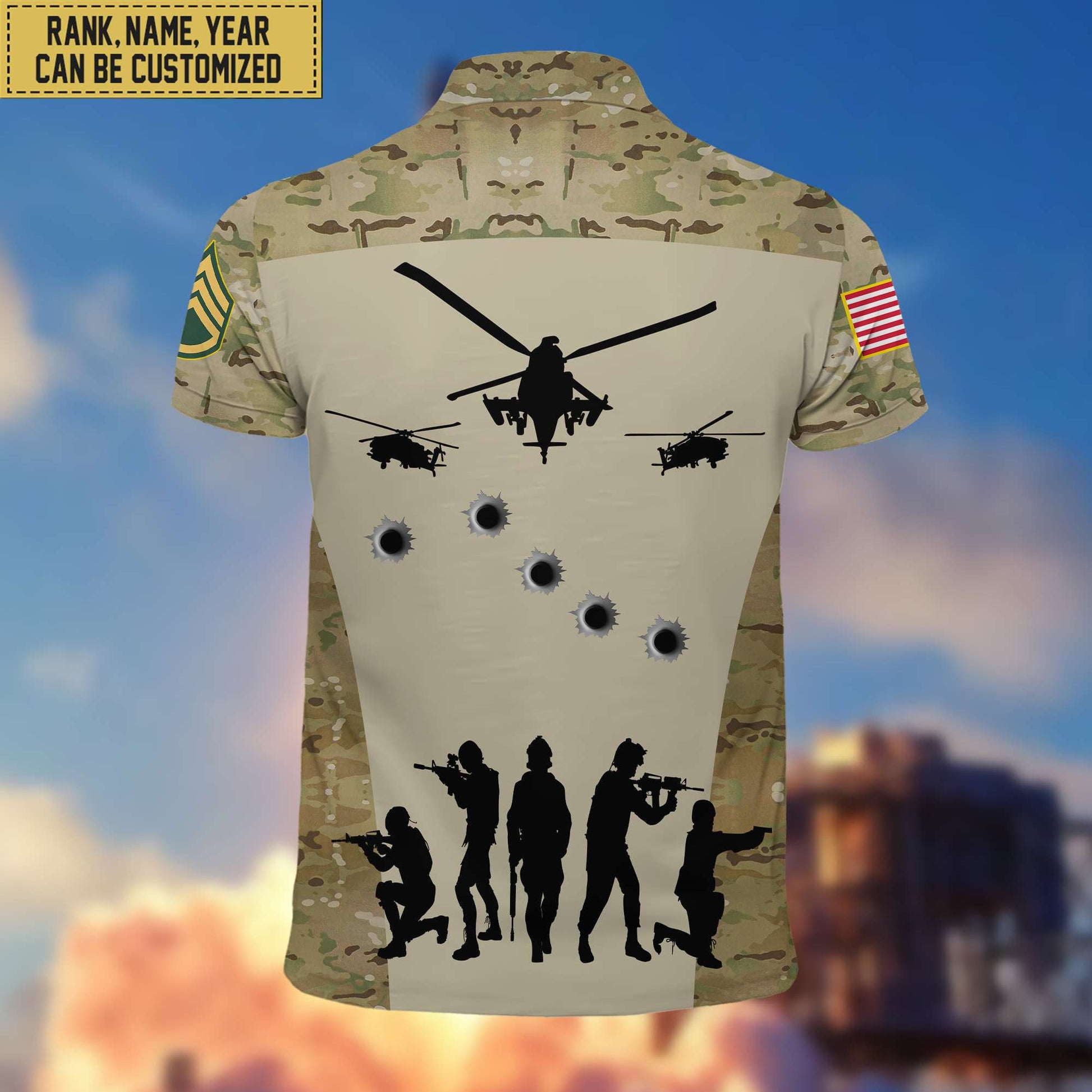 Premium Vietnam Veteran Polo Shirt, Custom Name, Rank Gift For Vietnam Veteran VPVC201106