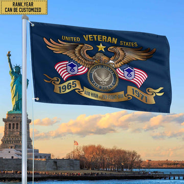 Custom USAF Veteran Grommet Flag, Gift For Air Force Veteran, Gift For Veterans Day, Memorial Day, Father's Day VPVC104504