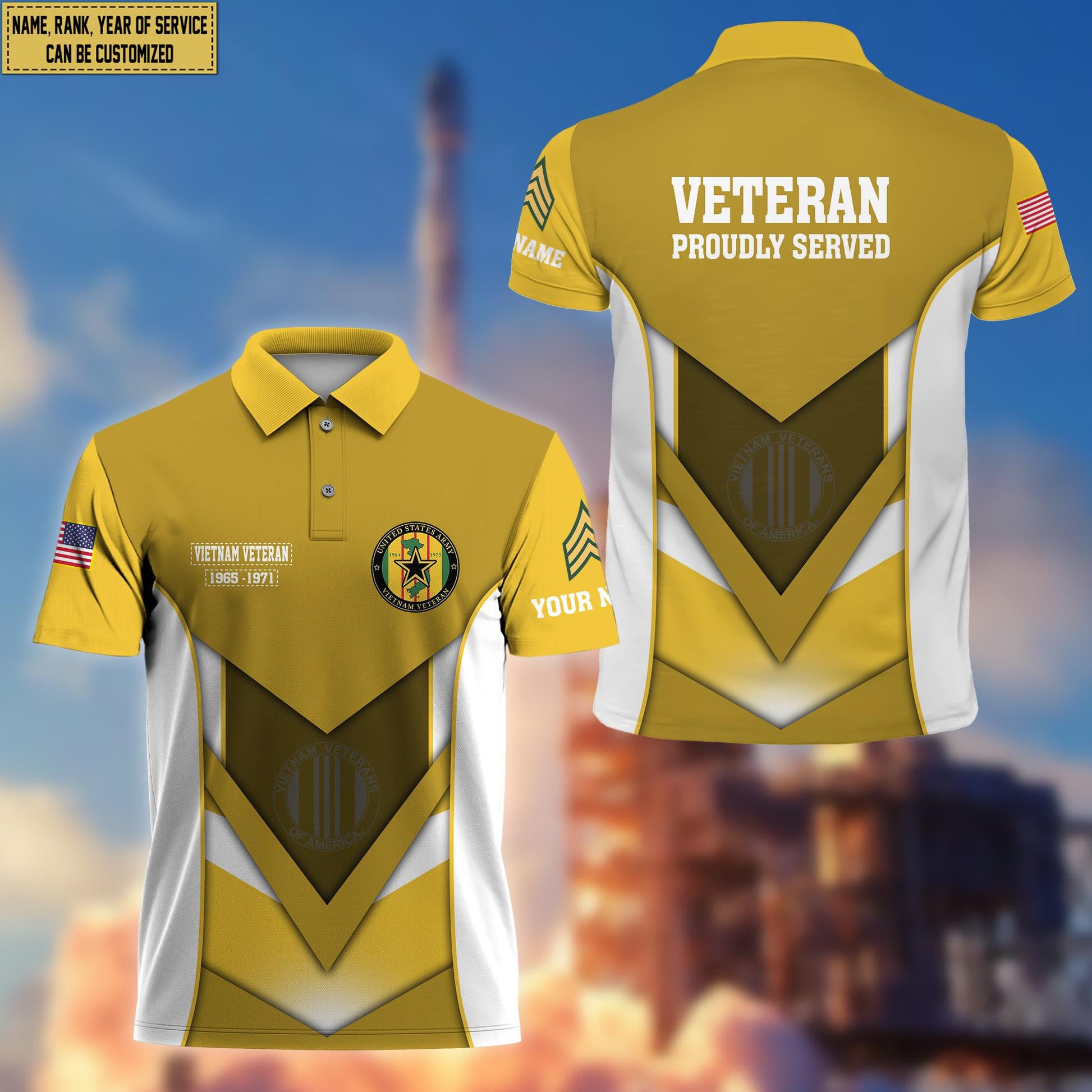 Customized Vietnam Veteran Polo Shirt, Gift for Grandpa Dad Husband, Gift for Vietnam Veteran VPVC200806