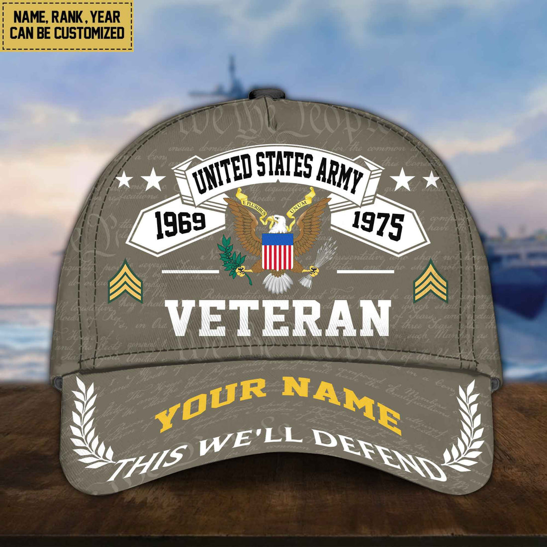 Personalized US Army Hat - Custom Name, Rank, Gift For US Army Veteran - Cap VPVC002101