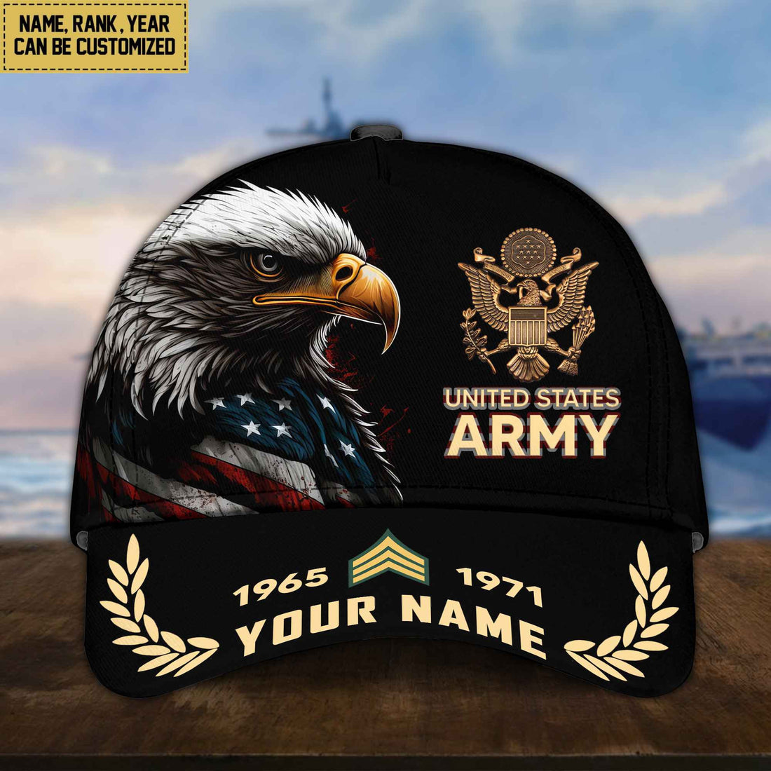 Premium Personalized US Army Veteran Cap VPVC002201