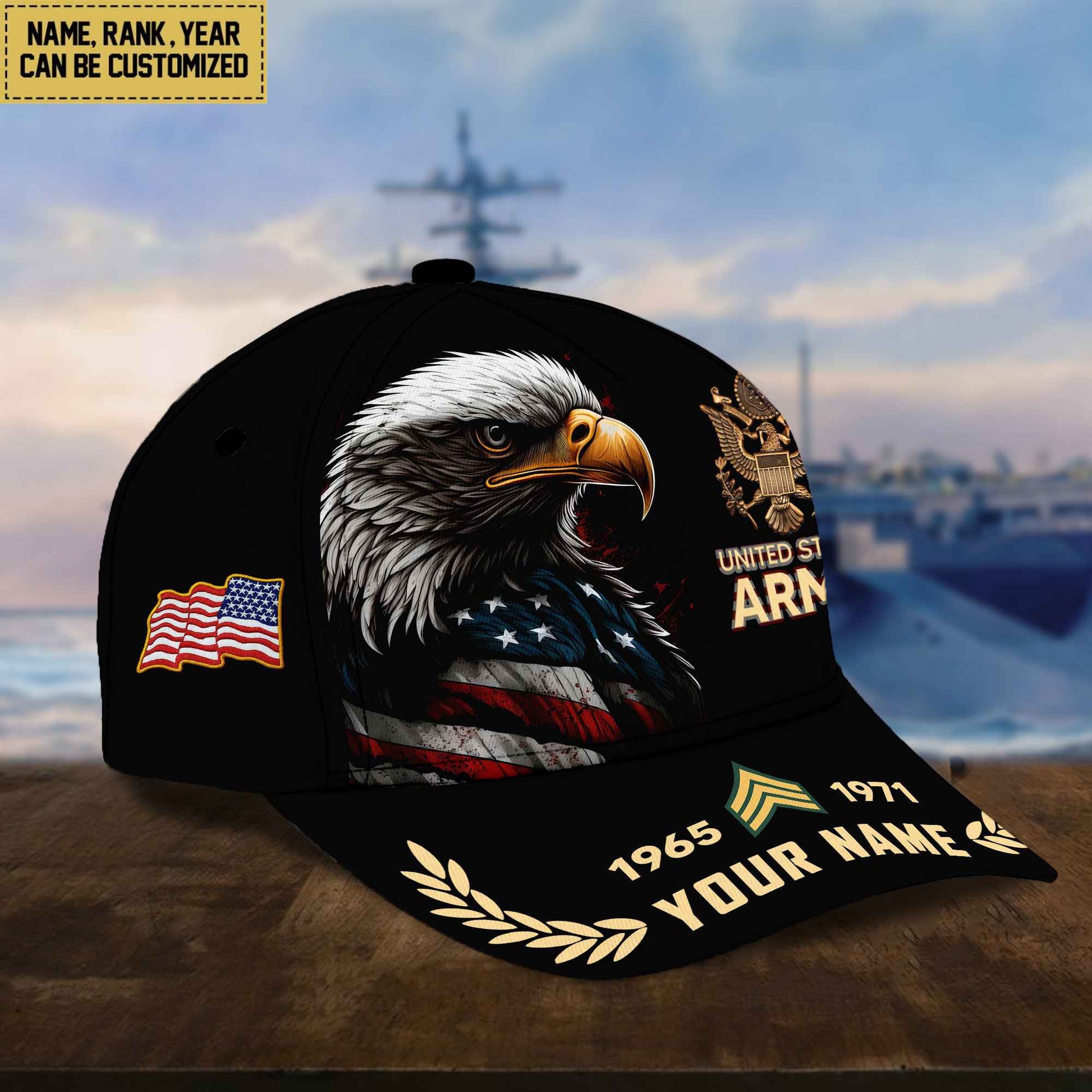 Premium Personalized US Army Veteran Cap VPVC002201