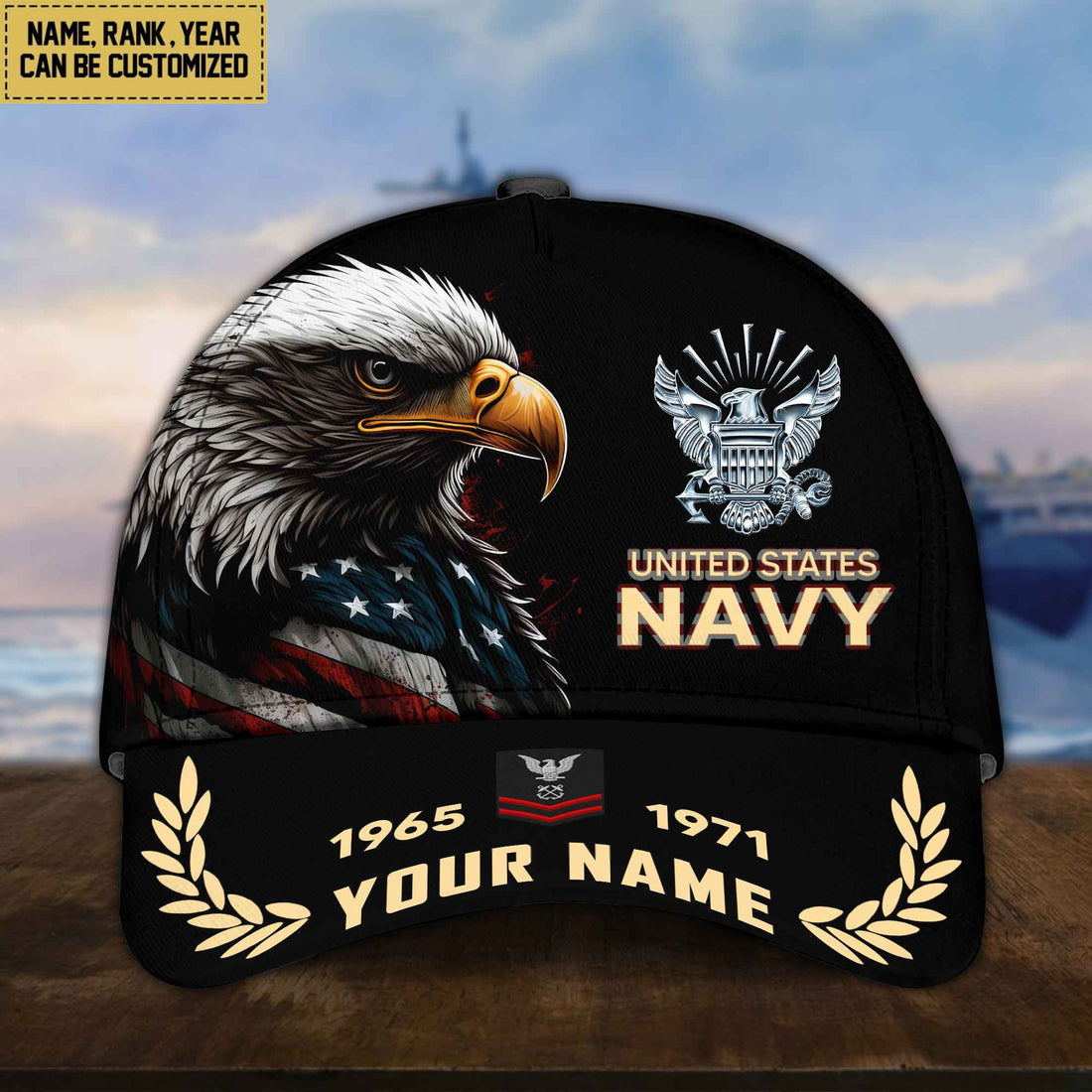 Premium Personalized US Navy Veteran Cap VPVC002202