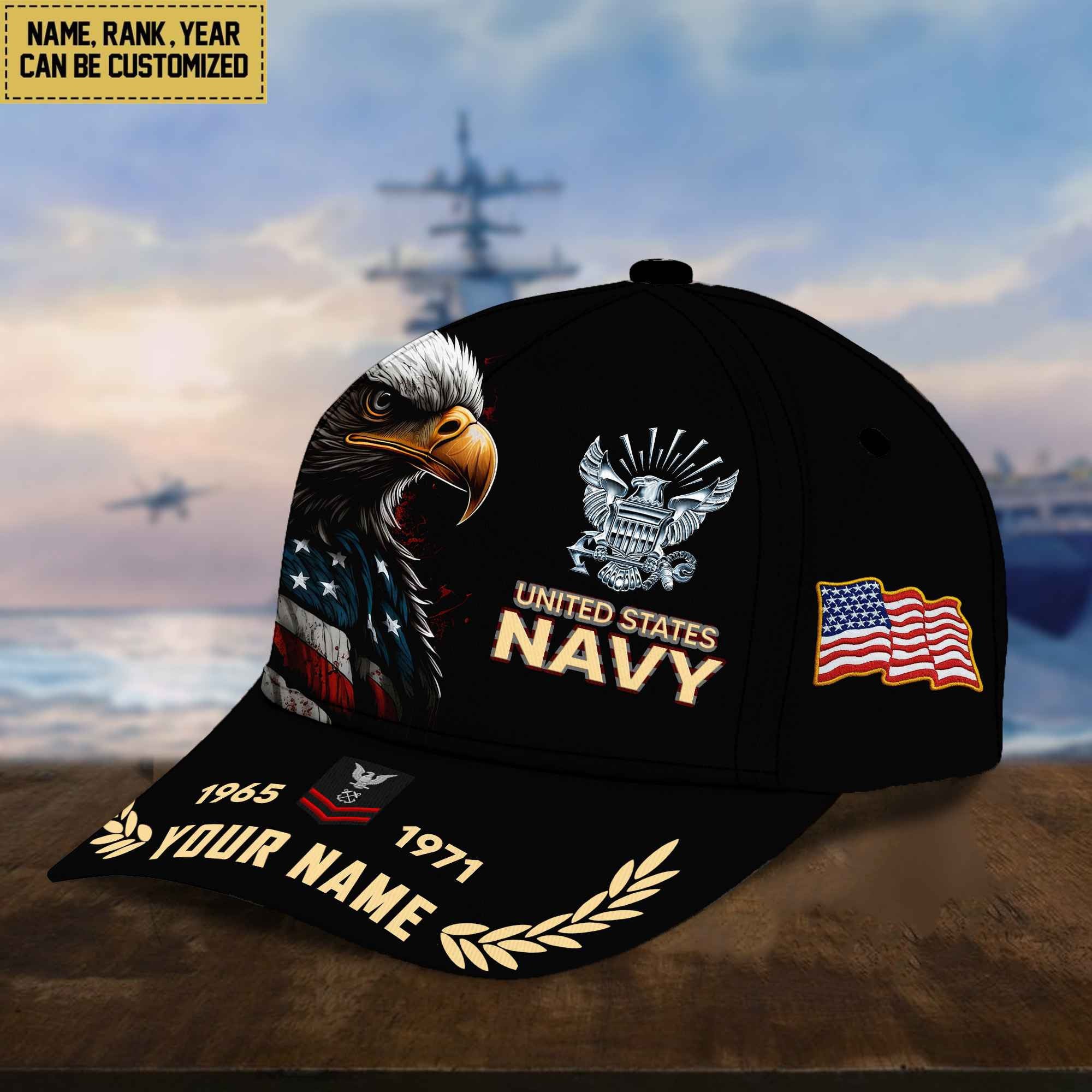 Premium Personalized US Navy Veteran Cap VPVC002202