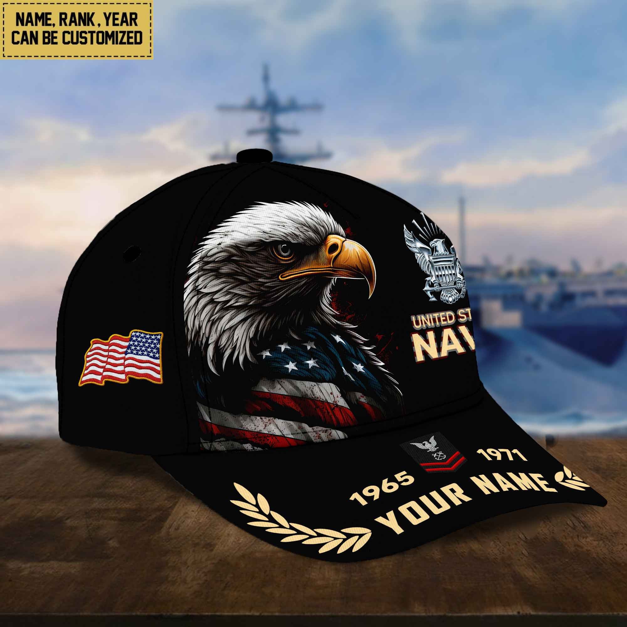 Premium Personalized US Navy Veteran Cap VPVC002202