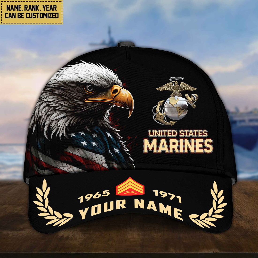 Premium Personalized USMC Veteran Cap, Hat For Marine Veteran VPVC002203
