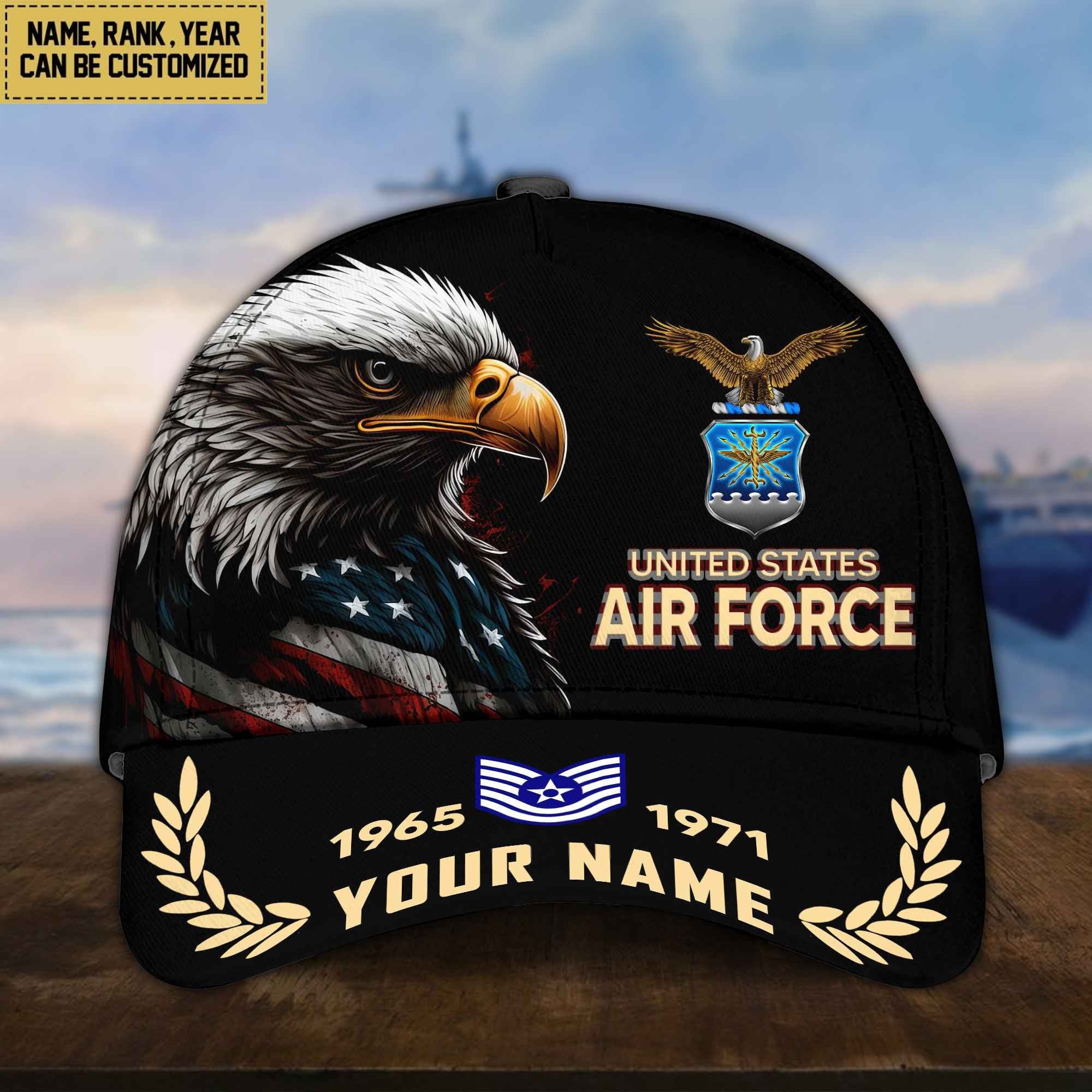 Premium Personalized USAF Veteran Cap, Hat For Air Force Veteran VPVC002204