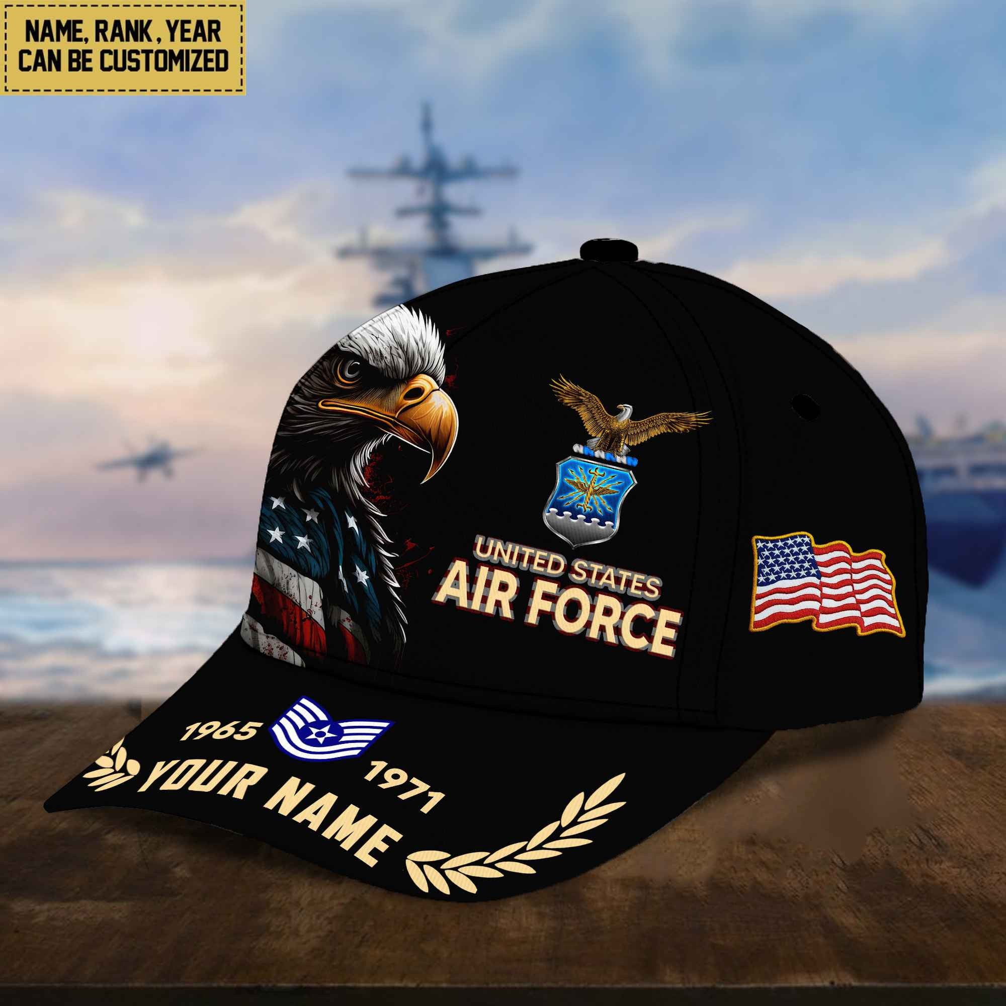 Premium Personalized USAF Veteran Cap, Hat For Air Force Veteran VPVC002204