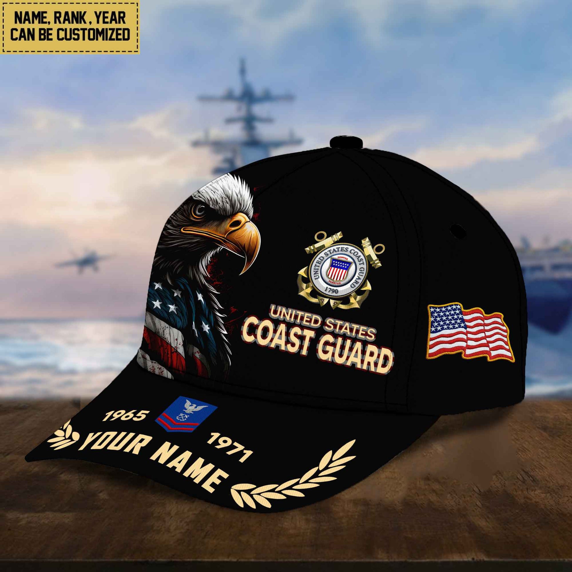 Premium Personalized USCG Veteran Cap, Hat For Coast Guard Veteran VPVC002205