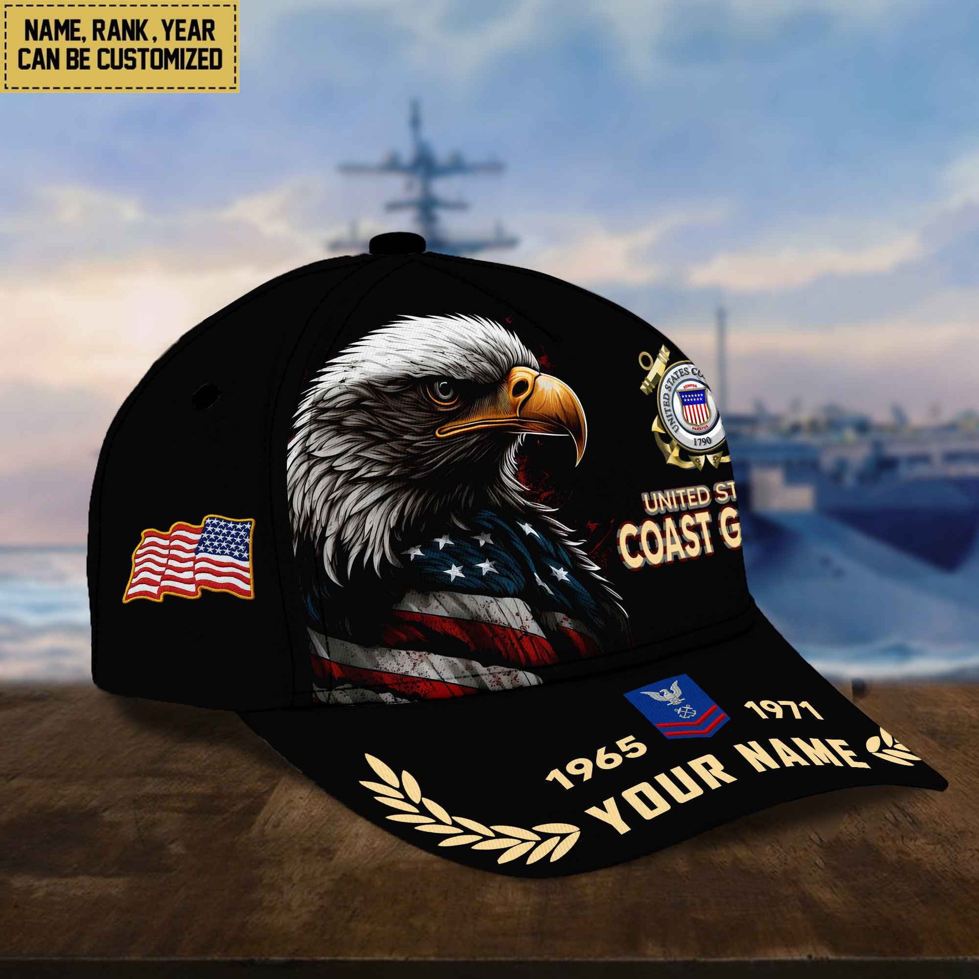Premium Personalized USCG Veteran Cap, Hat For Coast Guard Veteran VPVC002205
